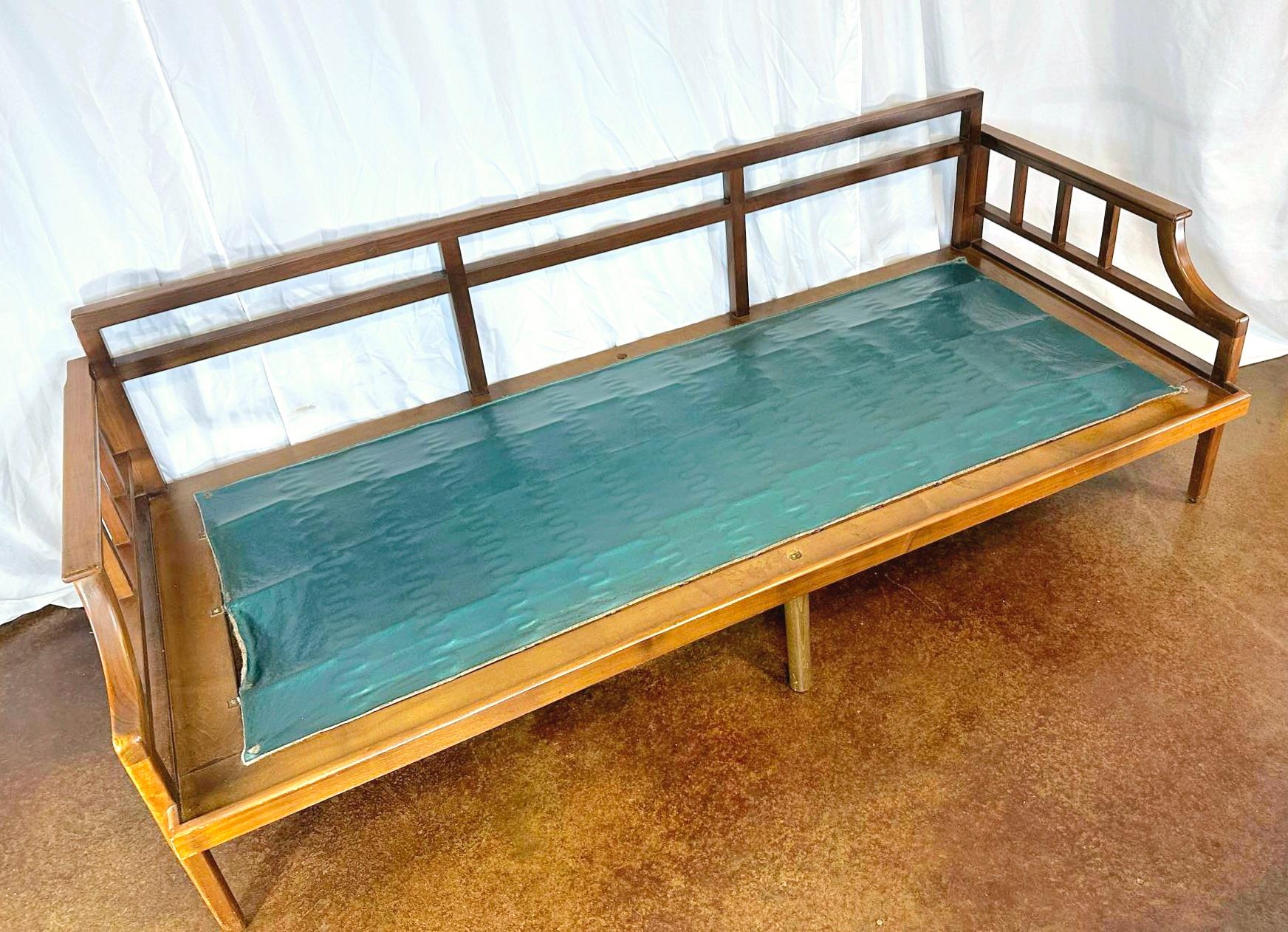 Mid-20th Century 1966 Teak Green Sofa / Loveseat / Daybed For Sale