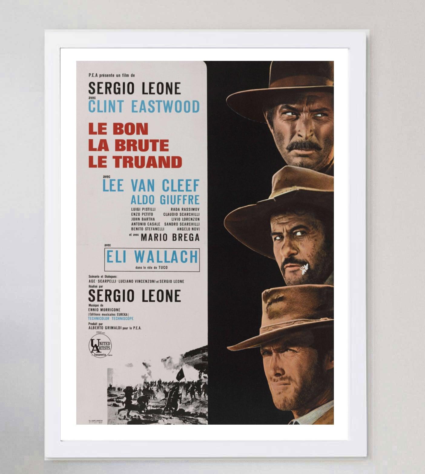 Milieu du XXe siècle Affiche vintage originale de 1966 The Good, The Bad, And The Ugly (Français) en vente