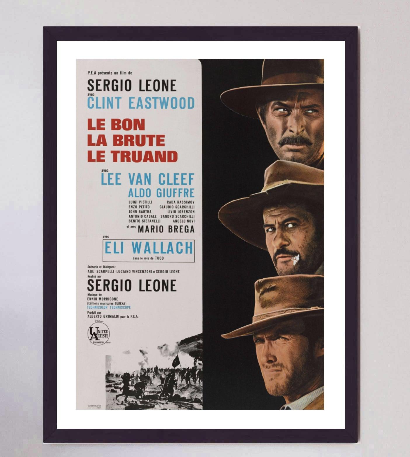 Papier Affiche vintage originale de 1966 The Good, The Bad, And The Ugly (Français) en vente