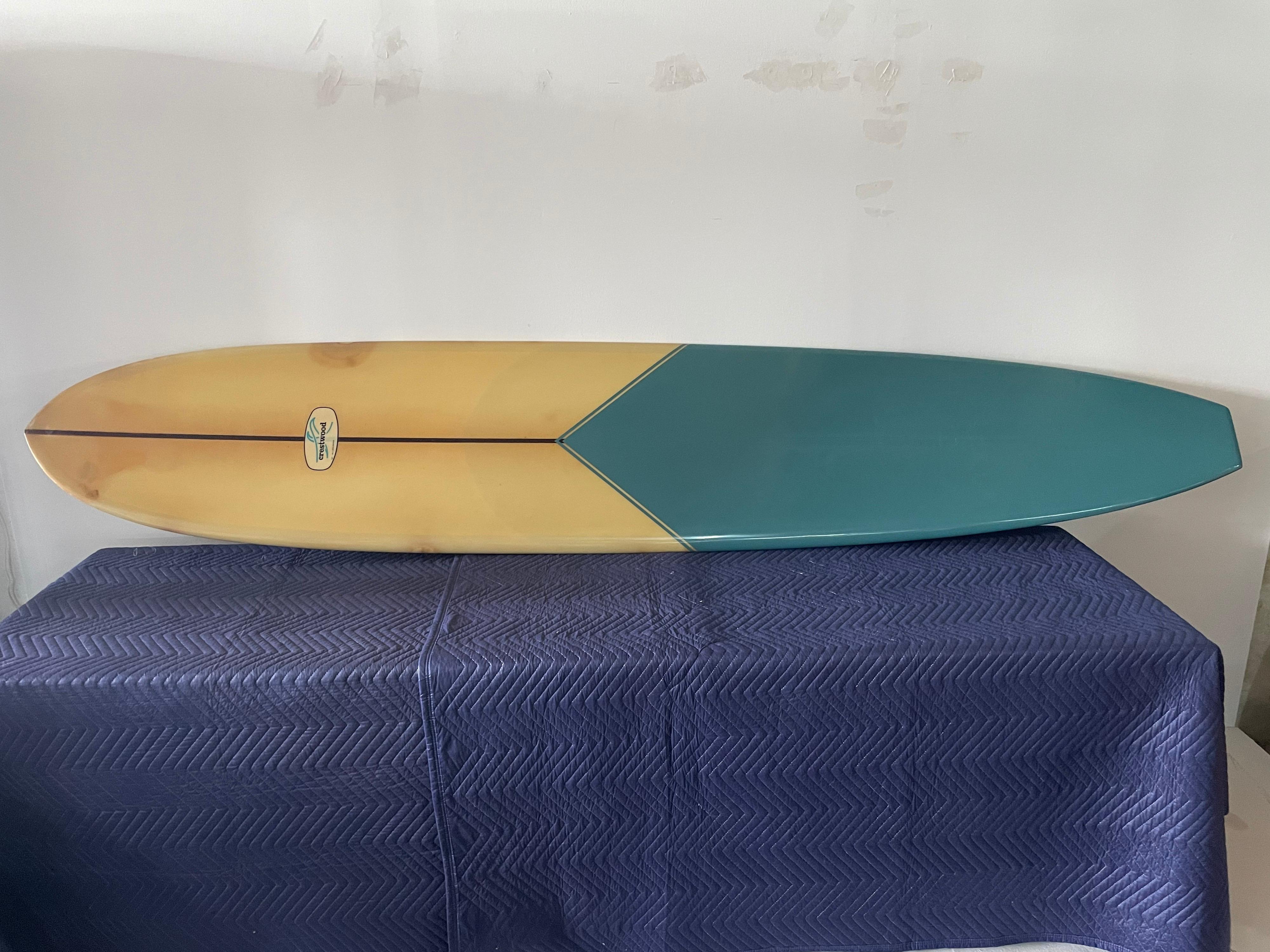 Fiberglass 1966 Vintage Crestwood Longboard / Surfboard by Billy Sautner