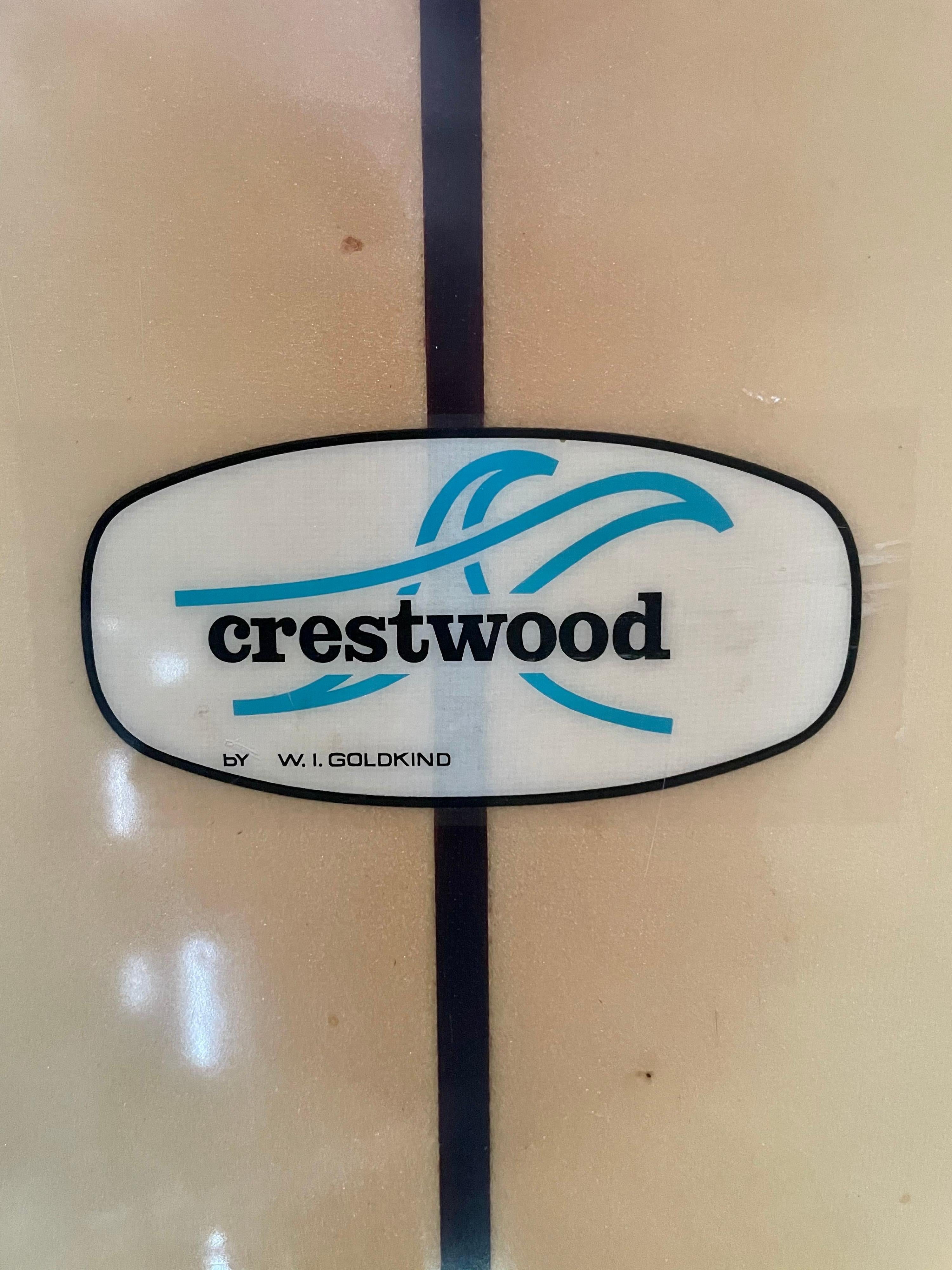1966 Vintage Crestwood Longboard / Surfboard by Billy Sautner 1