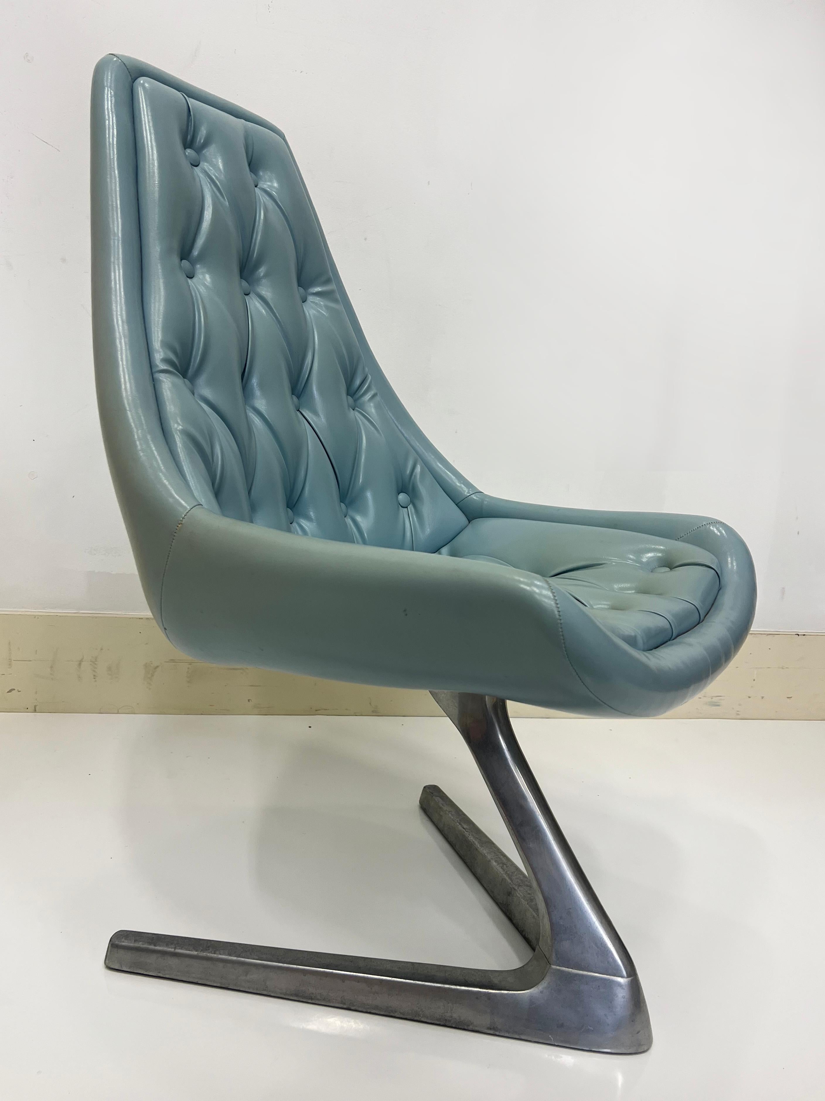 1966 Vladimir Kagan for Chrome Craft, Sculpta Unicorn Chair In Good Condition In Miami, FL