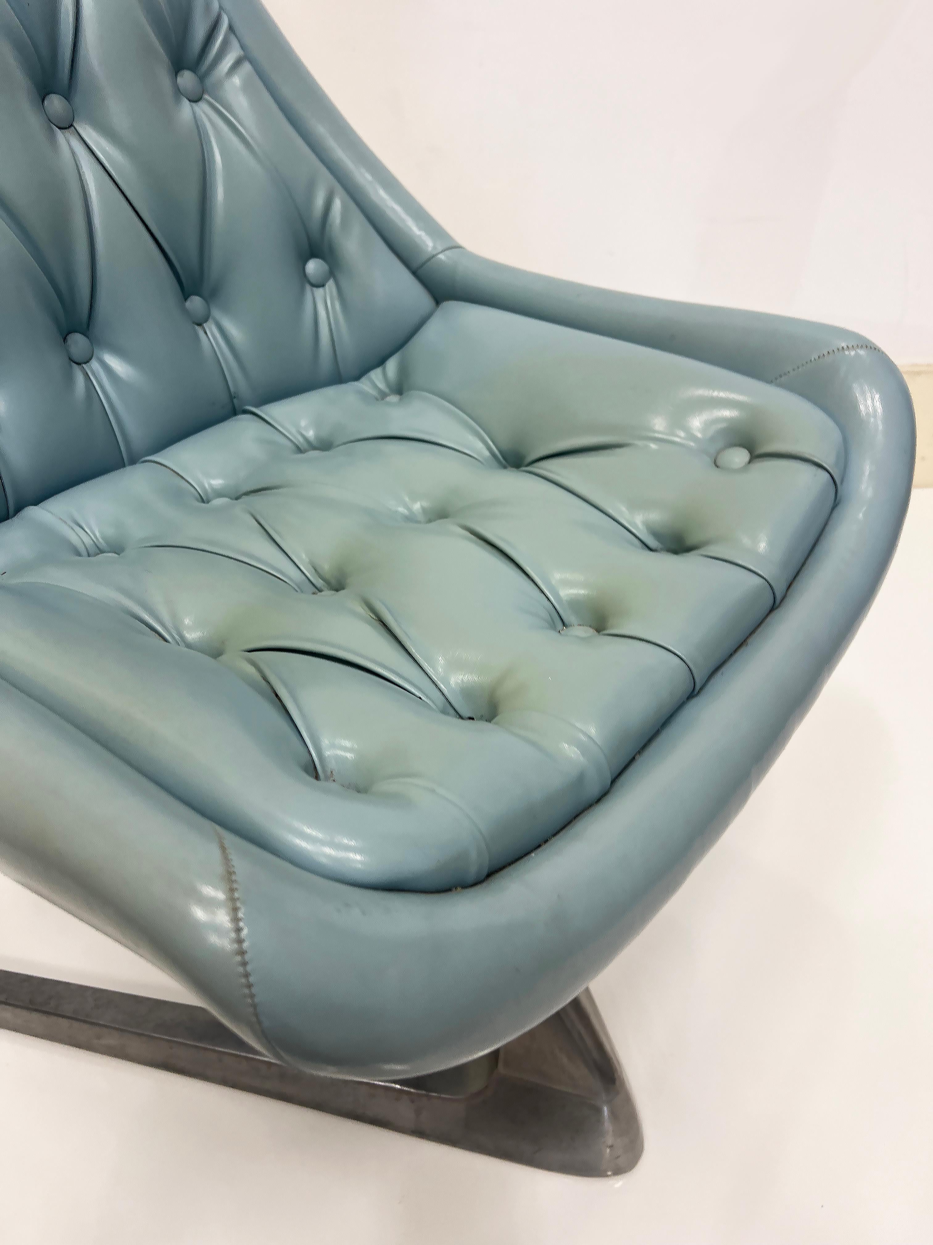 20th Century 1966 Vladimir Kagan for Chrome Craft, Sculpta Unicorn Chair