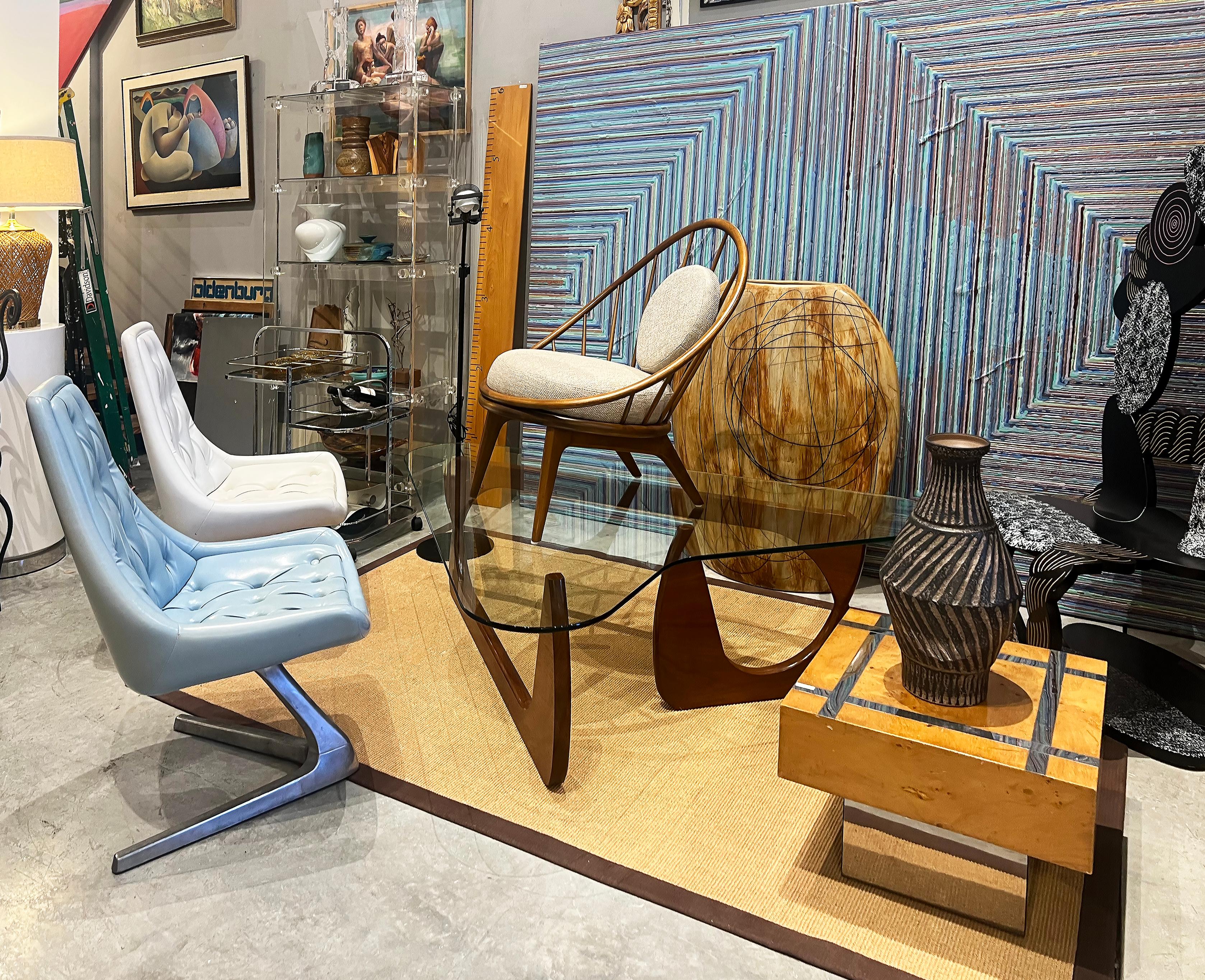 1966 Vladimir Kagan para Chrome Craft, Silla Unicornio Sculpta Moderno de mediados de siglo en venta