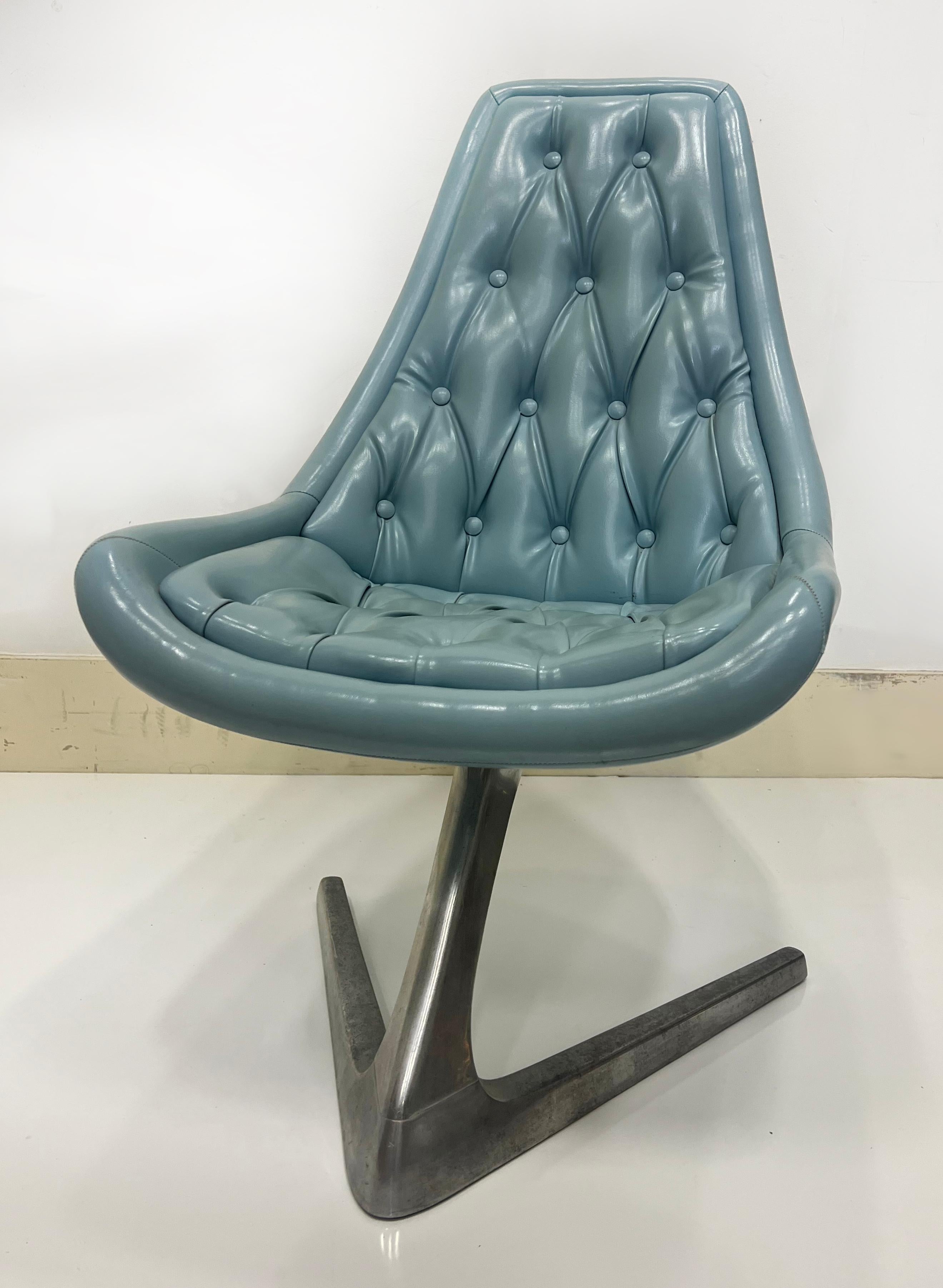 Metal 1966 Vladimir Kagan for Chrome Craft, Sculpta Unicorn Chair