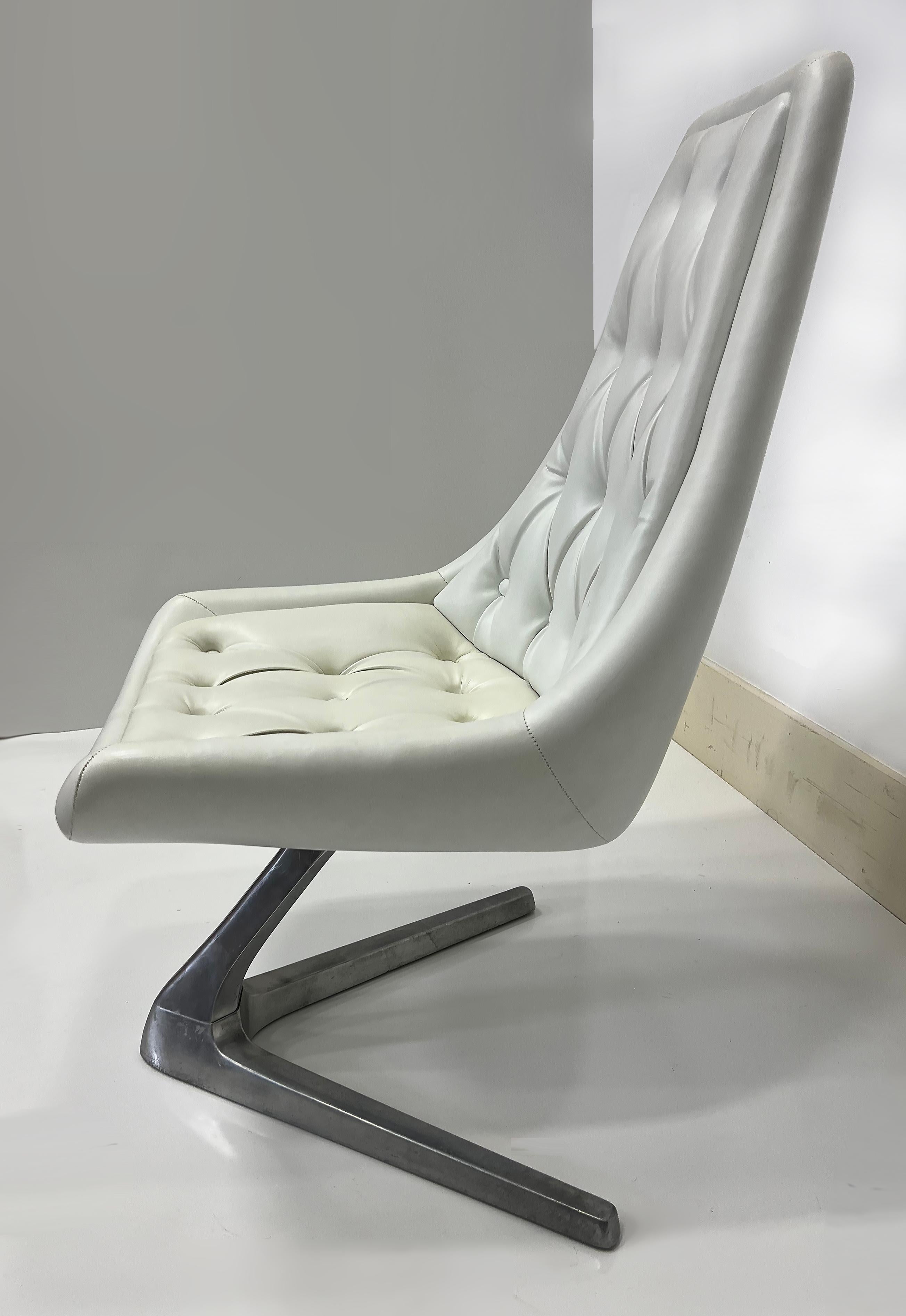 1966 Vladimir Kagan para Chrome Craft, Silla Unicornio Sculpta siglo XX en venta