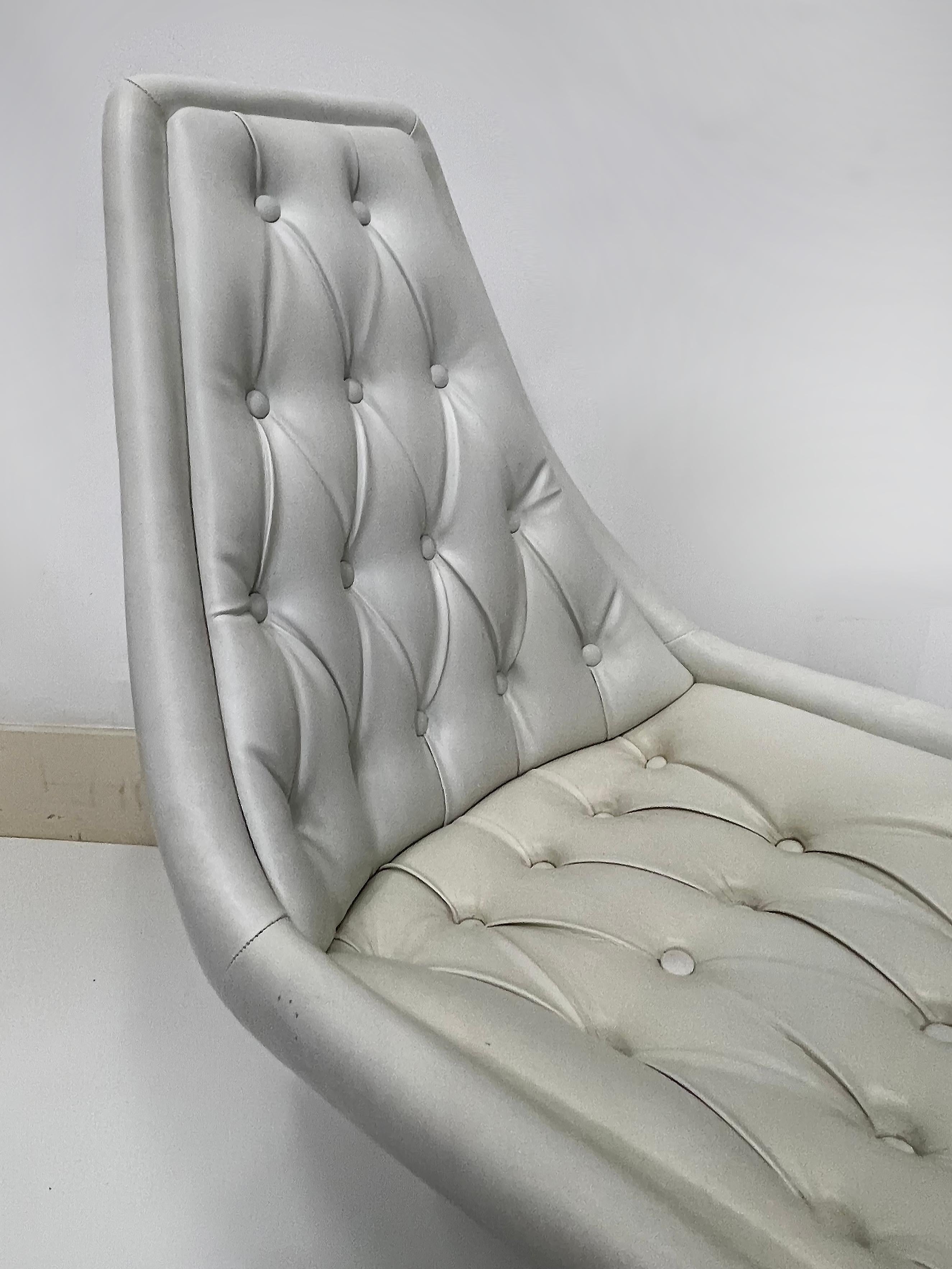 1966 Vladimir Kagan para Chrome Craft, Silla Unicornio Sculpta en venta 2