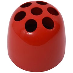 1966s Emma Gismondi Schweinberger for Artemide Dedalo Umbrella Stand Red, Italy