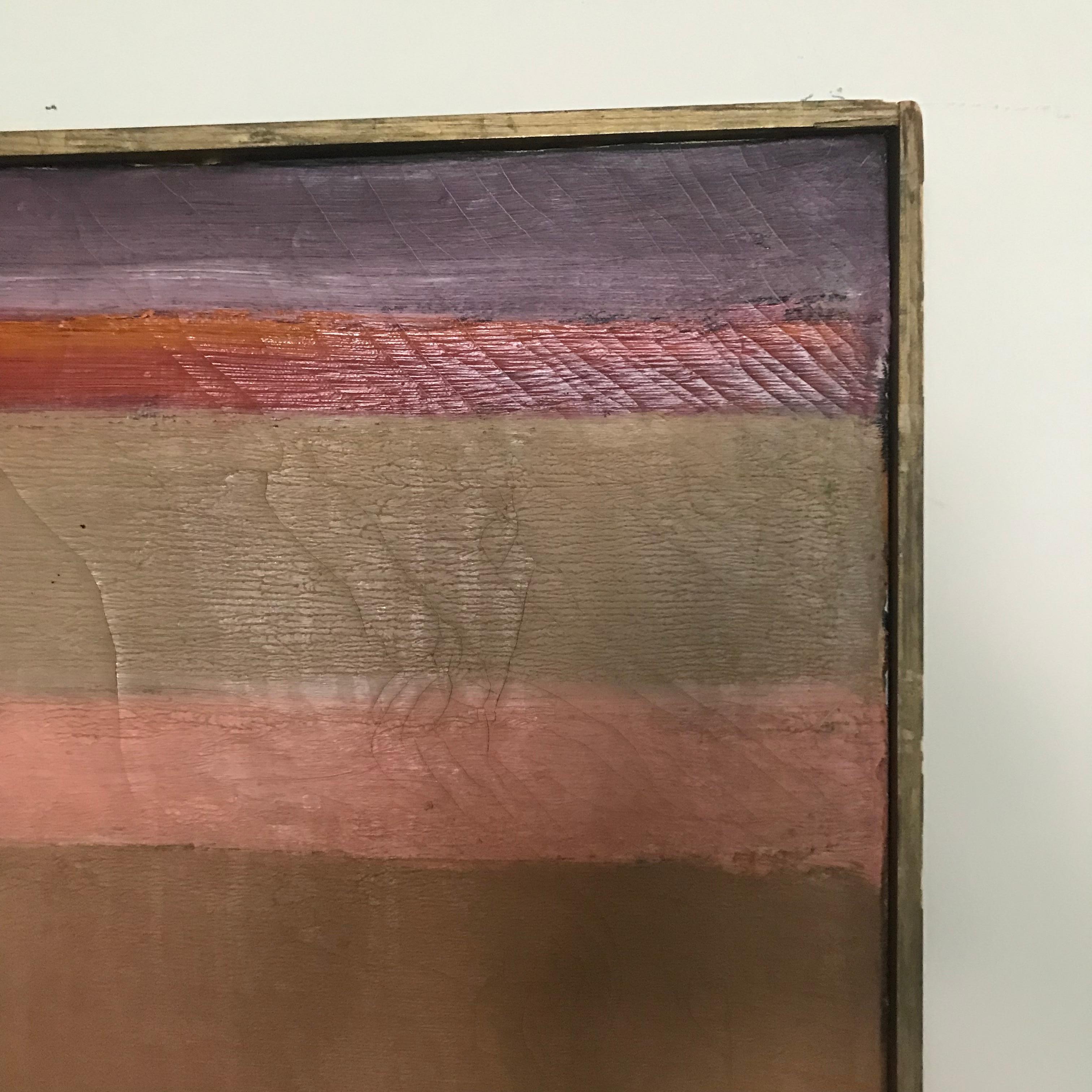 1967 Abstract Oil Painting by James Nathan Fisher, Framed In Good Condition For Sale In Arlington Heights, IL