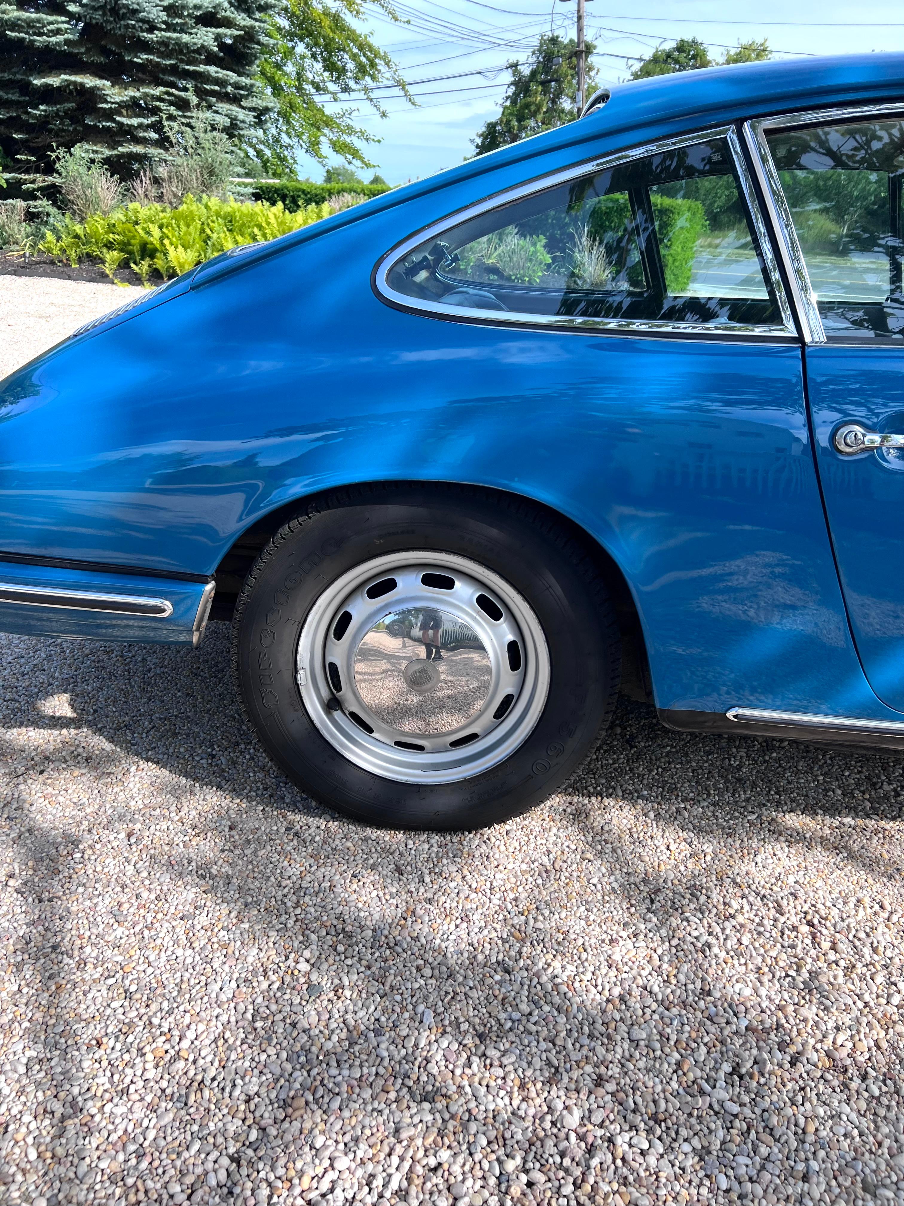 1967 Aga Blue 5-Speed Porsche 912 For Sale 4
