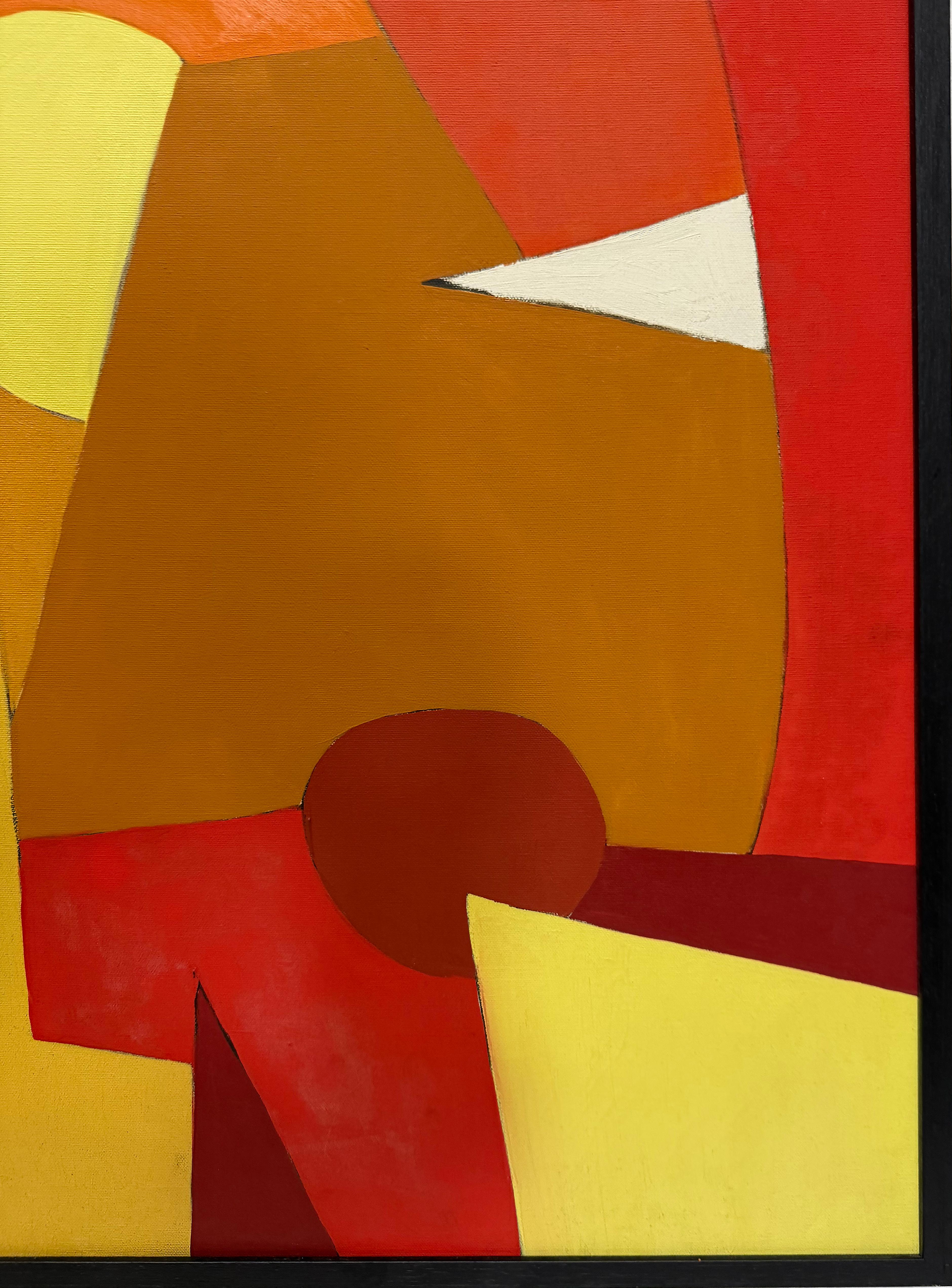 1967 Arnold Weber Abstraktes Ölgemälde aus der Mitte des Jahrhunderts, Impasto auf Canavas (Leinwand) im Angebot