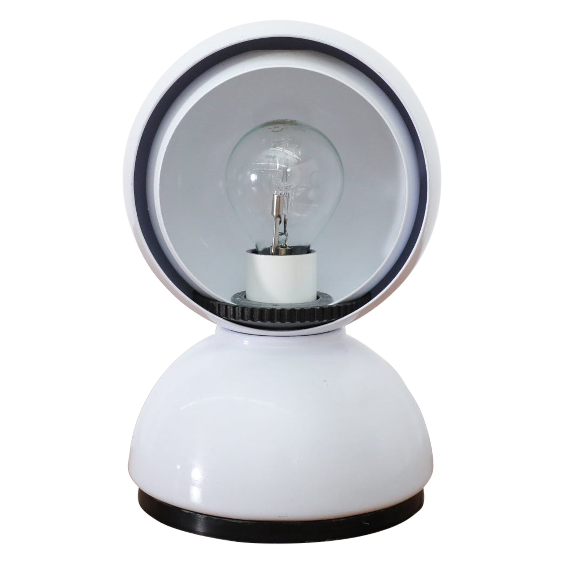 1967 Artemide Eclipse E14 White Globe Sconces