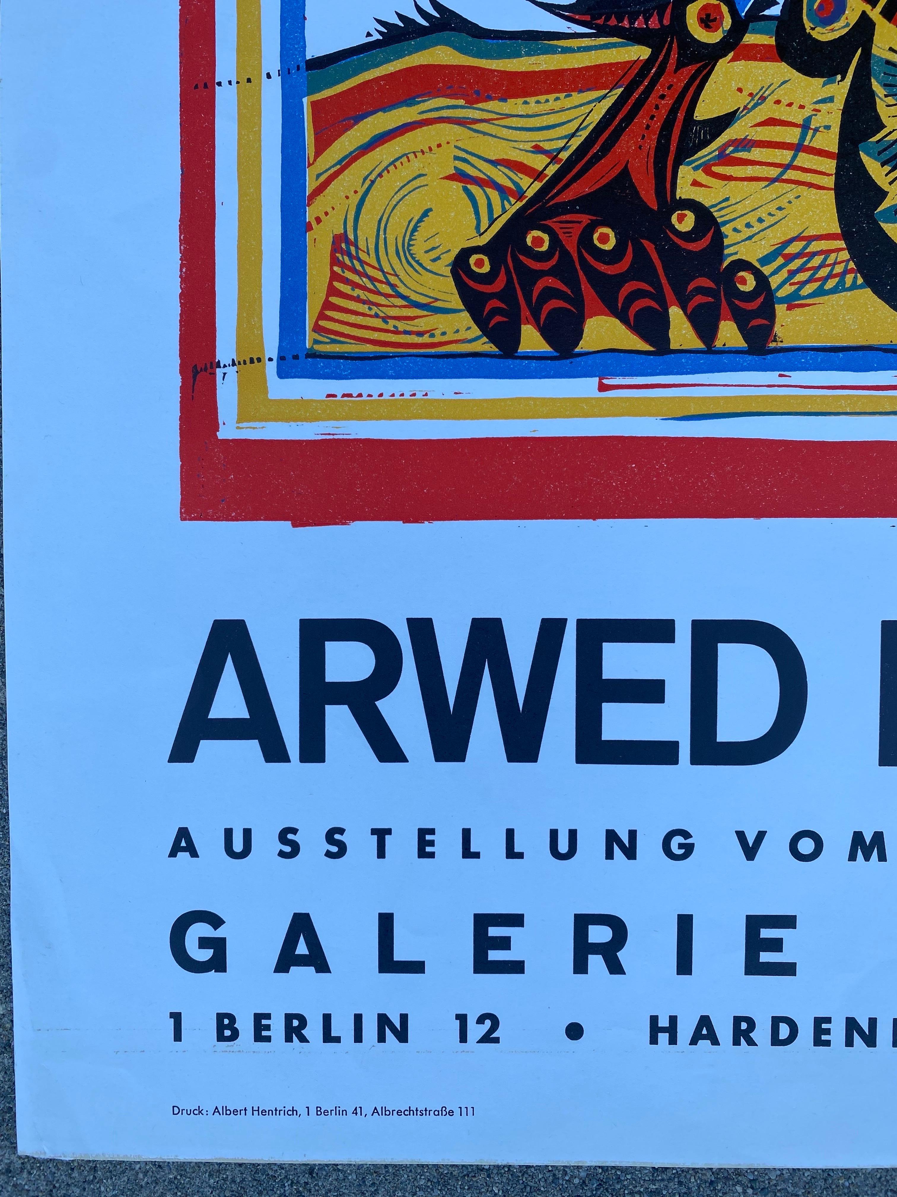 Modern 1967 Arwed D. Gorella For Galerie Nierendorf, Berlin Advertising Print For Sale