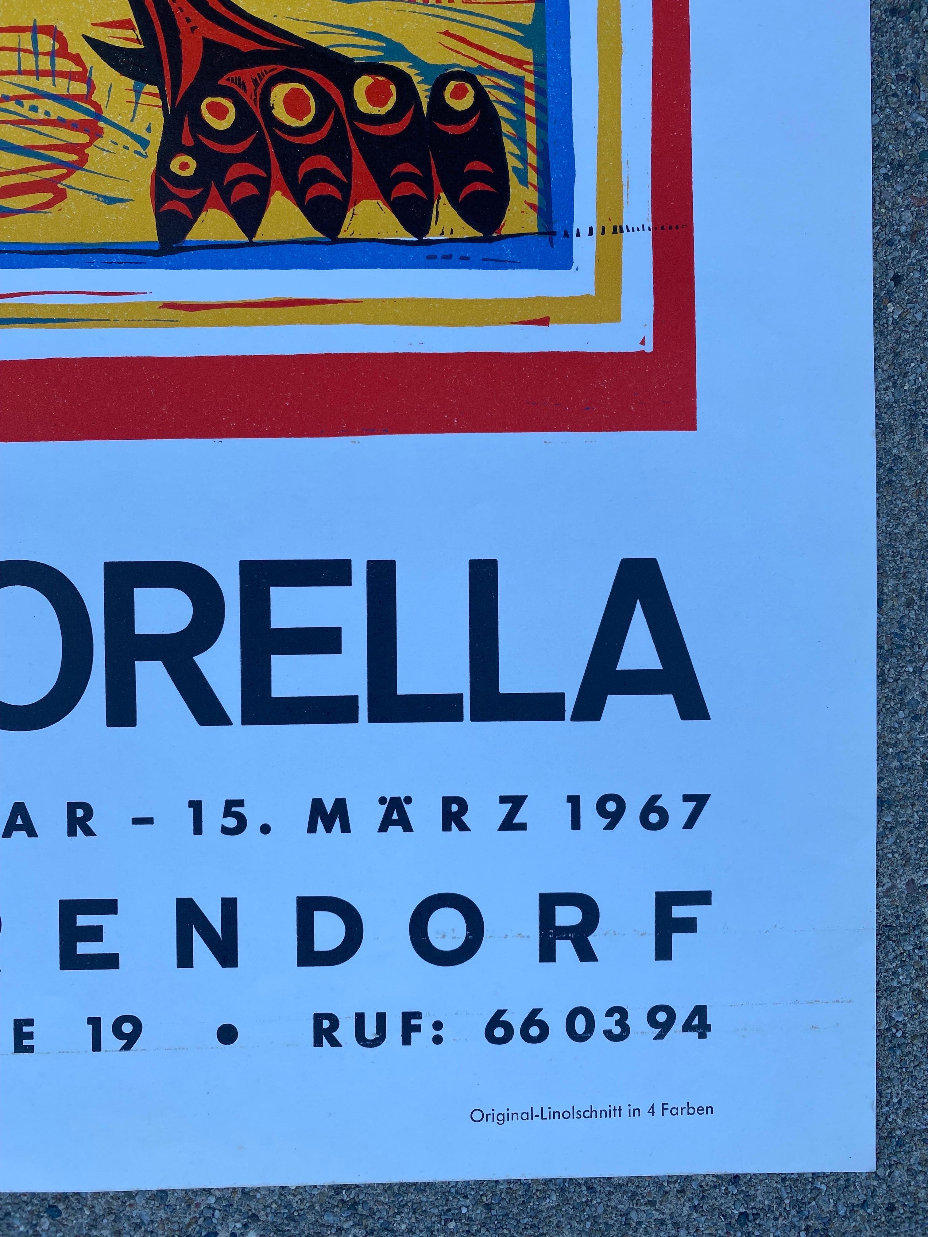 1967 Arwed D. Gorella For Galerie Nierendorf, Berlin Advertising Print In Good Condition For Sale In San Carlos, CA