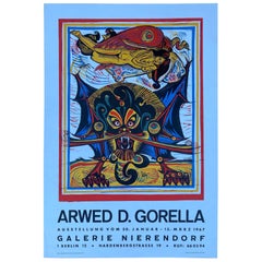 Impression publicitaire Arwed D. Gorella pour la Galerie Nierendorf, Berlin, 1967
