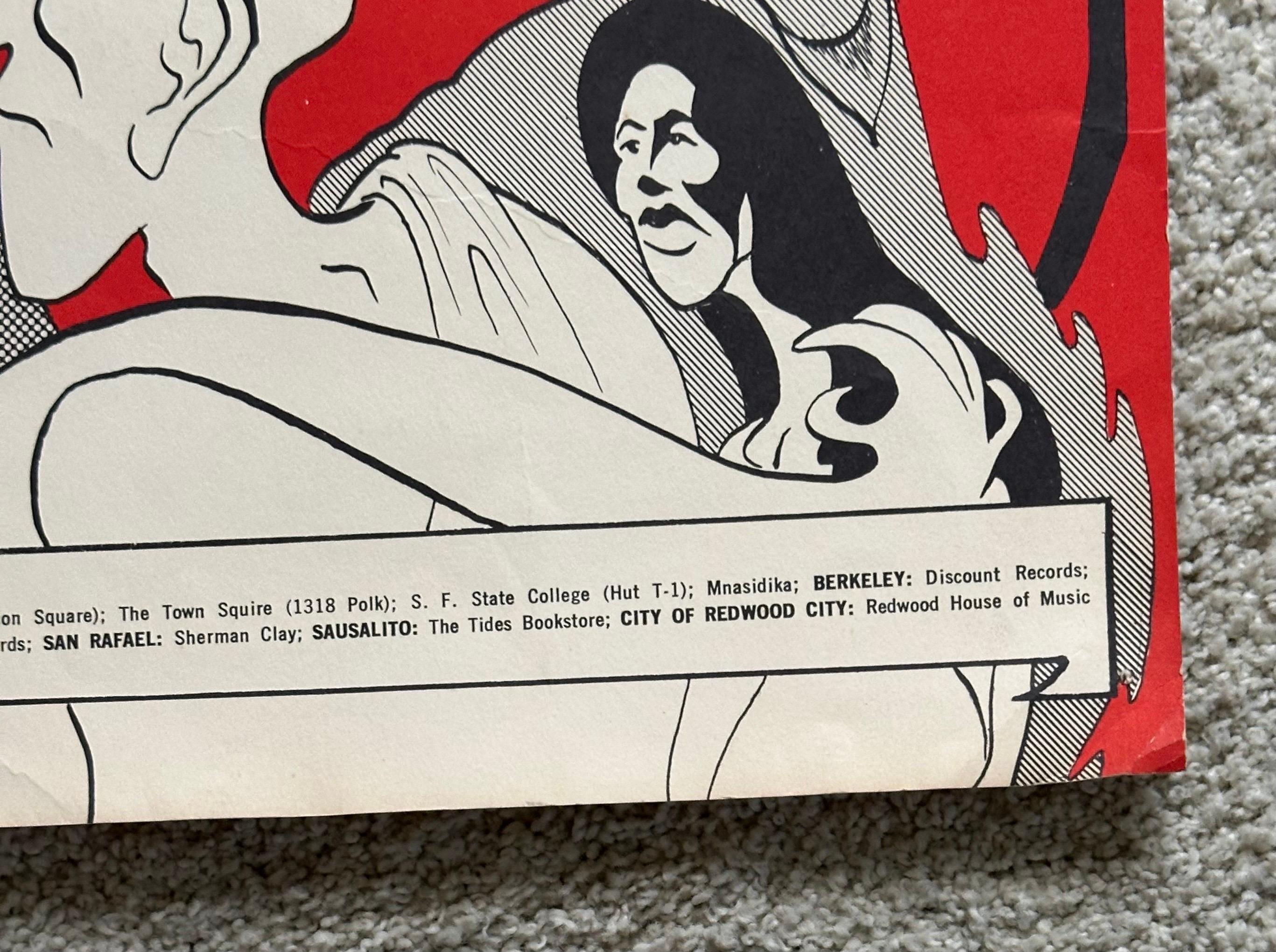 1967 Bill Graham Fillmore Concert Poster — B.B. King, Steve Miller