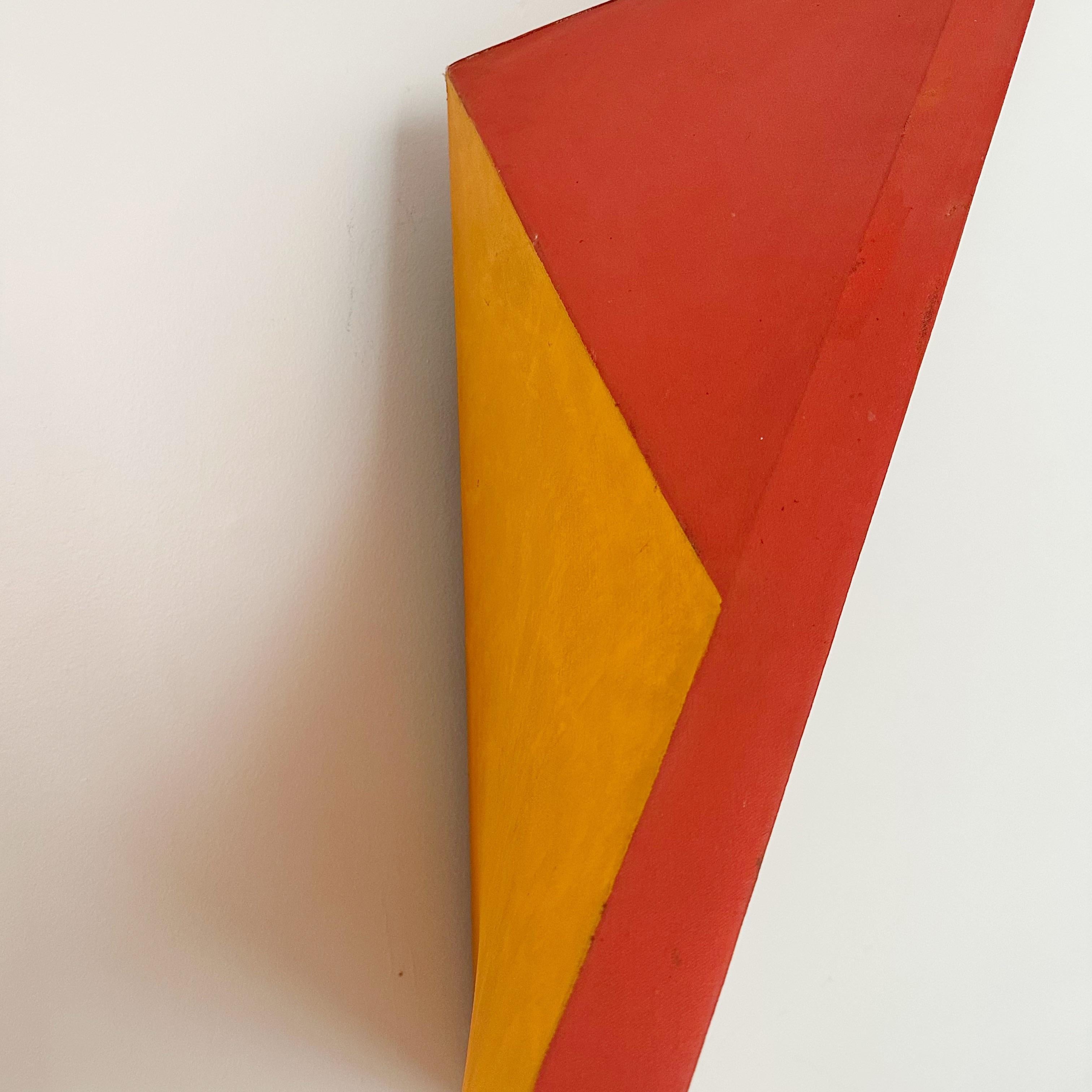 1967 Charles Hinman Red and Orange Shaped Canvas from Richard Himmel Estat In Good Condition For Sale In West Palm Beach, FL
