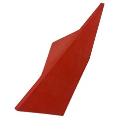 1967 Charles Hinman Red and Orange Shaped Canvas From Richard Himmel Estat