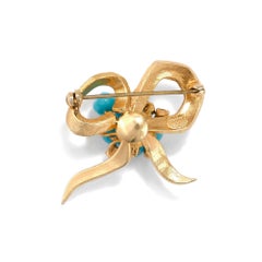 1967 Christian Dior Turquoise Bow Brooch