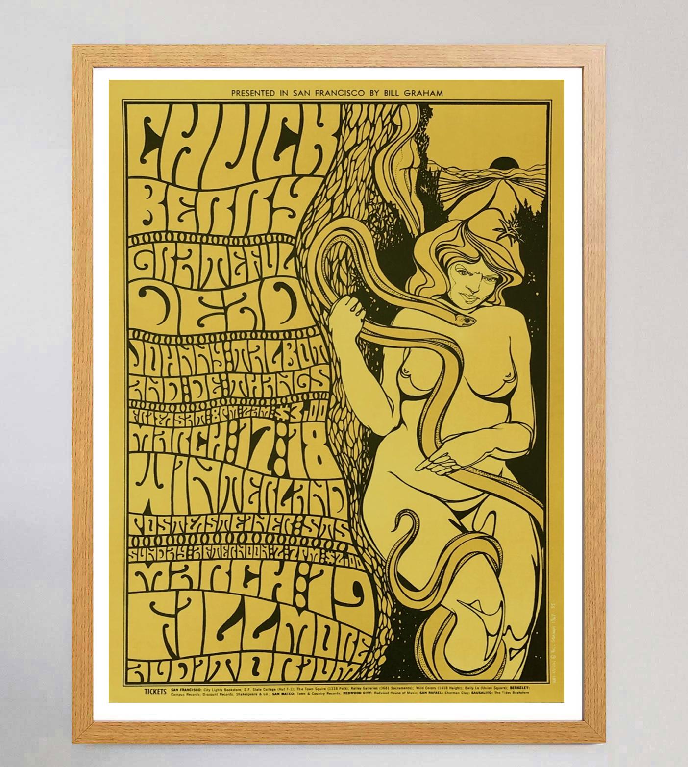 Americano 1967 Chuck Berry & The Grateful Dead - Fillmore Poster originale d'epoca in vendita