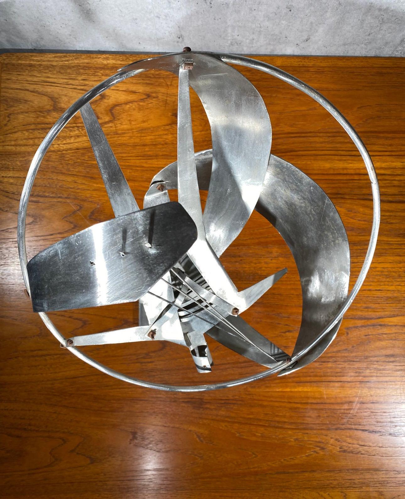 Moderne 1967 Contemporary Alessandro Tagliolini Abstract Metal Sculpture en vente