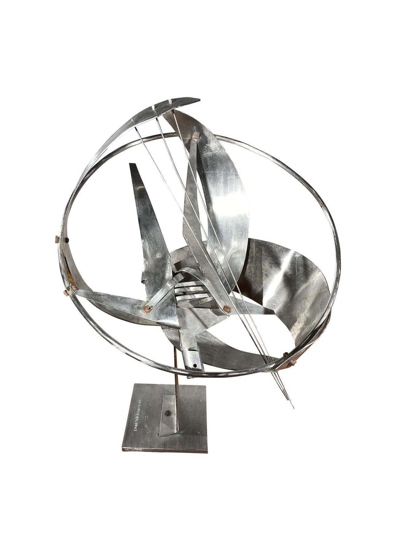 1967 Contemporary Alessandro Tagliolini Abstract Metal Sculpture For Sale 2