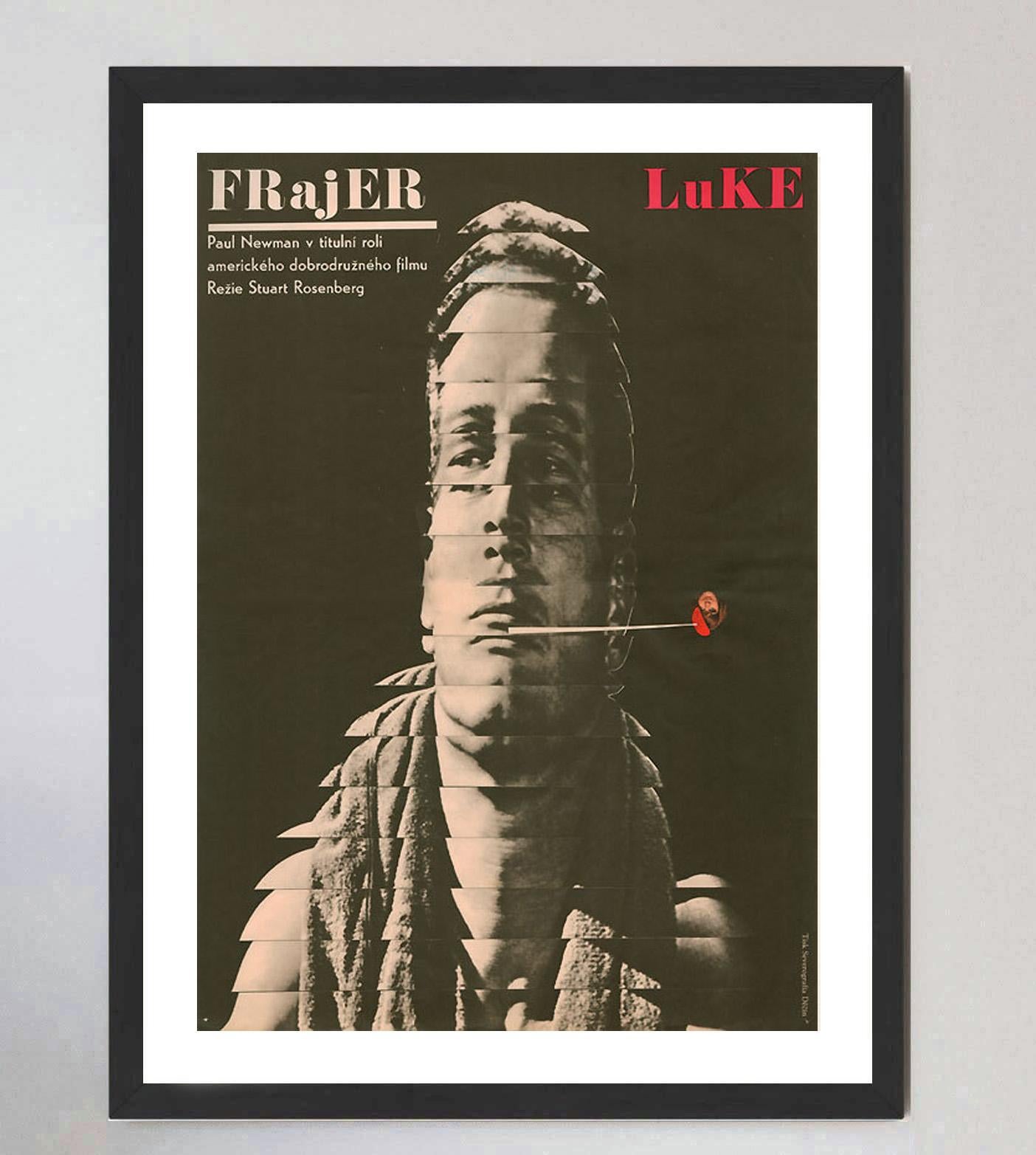 Metà XX secolo 1967 Cool Hand Luke (Repubblica Ceca) Poster originale d'epoca in vendita