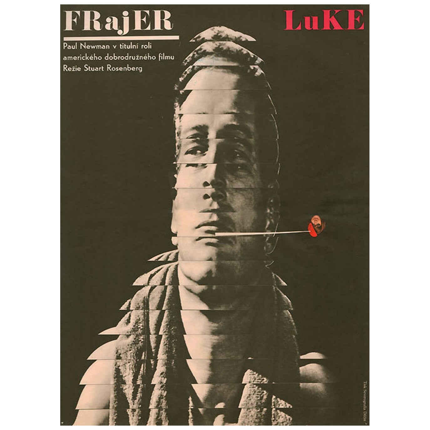 1967 Cool Hand Luke (Tschechisch) Original Vintage By Plakat