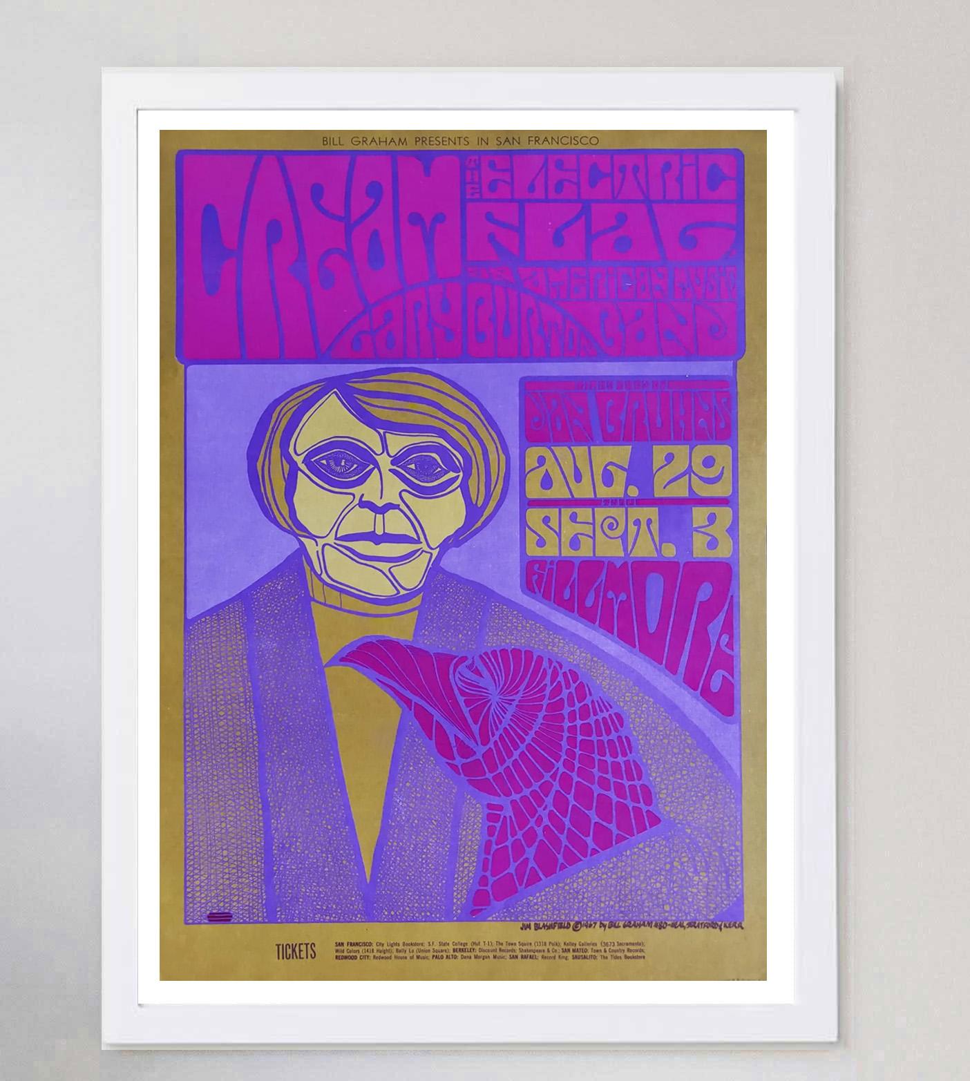 1967 Cream - Fillmore Poster originale d'epoca In condizioni buone in vendita a Winchester, GB