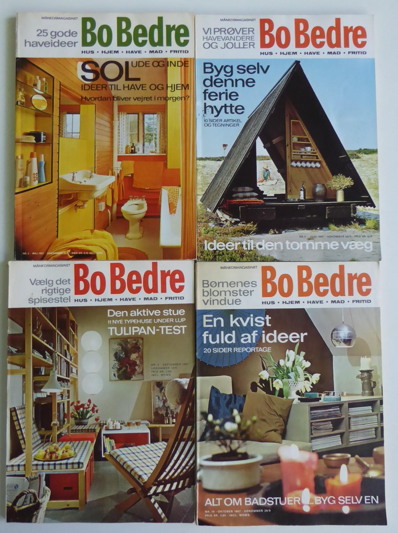 Danese 1967 Riviste d'epoca in lingua danese Bo Bedre Design scandinavo per la casa in vendita