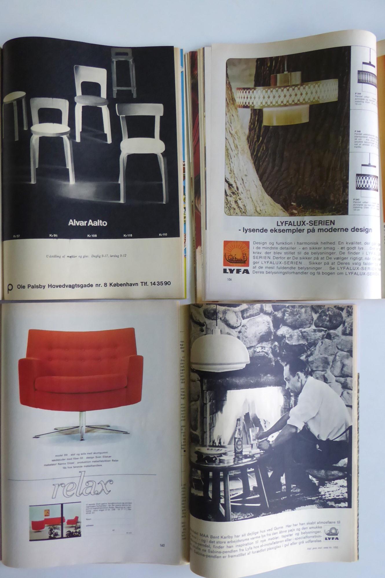 Metà XX secolo 1967 Riviste d'epoca in lingua danese Bo Bedre Design scandinavo per la casa in vendita