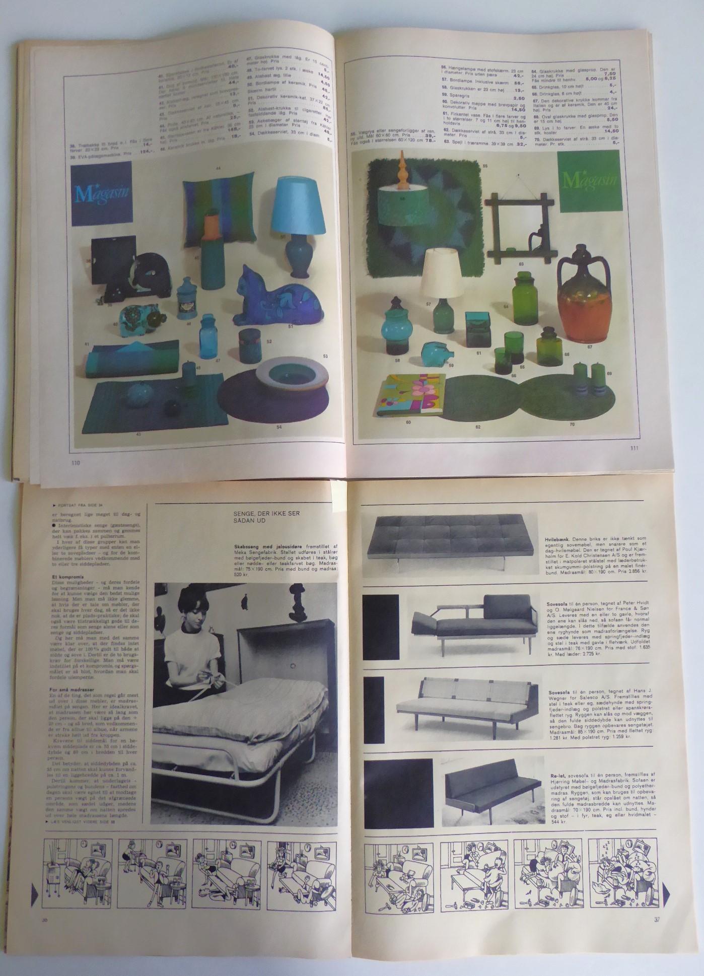 1967 Riviste d'epoca in lingua danese Bo Bedre Design scandinavo per la casa in vendita 1