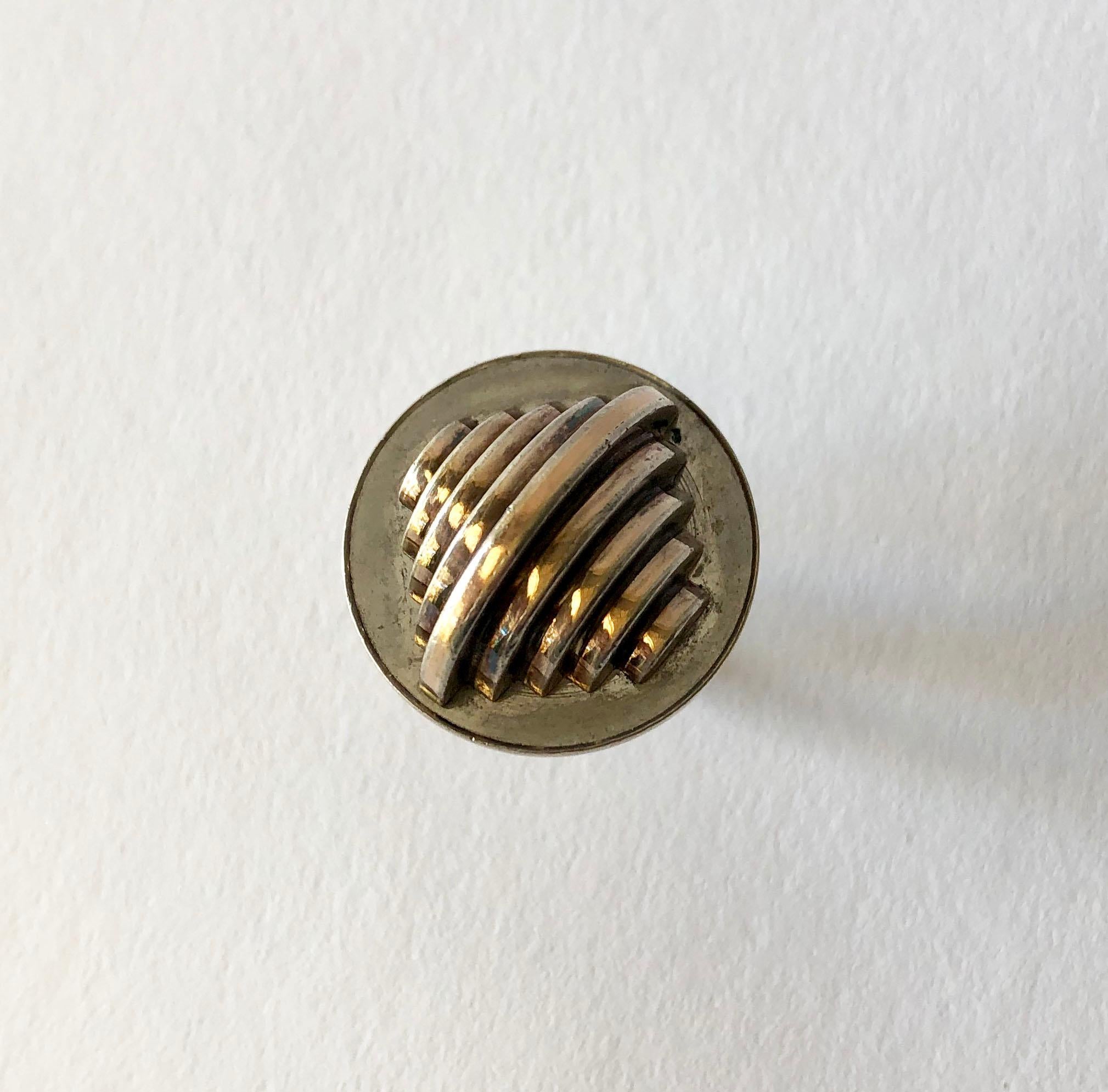 Women's or Men's 1967 Edival Ramosa Gem Montebello Silver Geometric Brazilian Modernist Ring