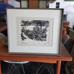 1967 Etching Titled, Dated, Signed "Nocturnal Abode" #3/7 by Artist H Valoff