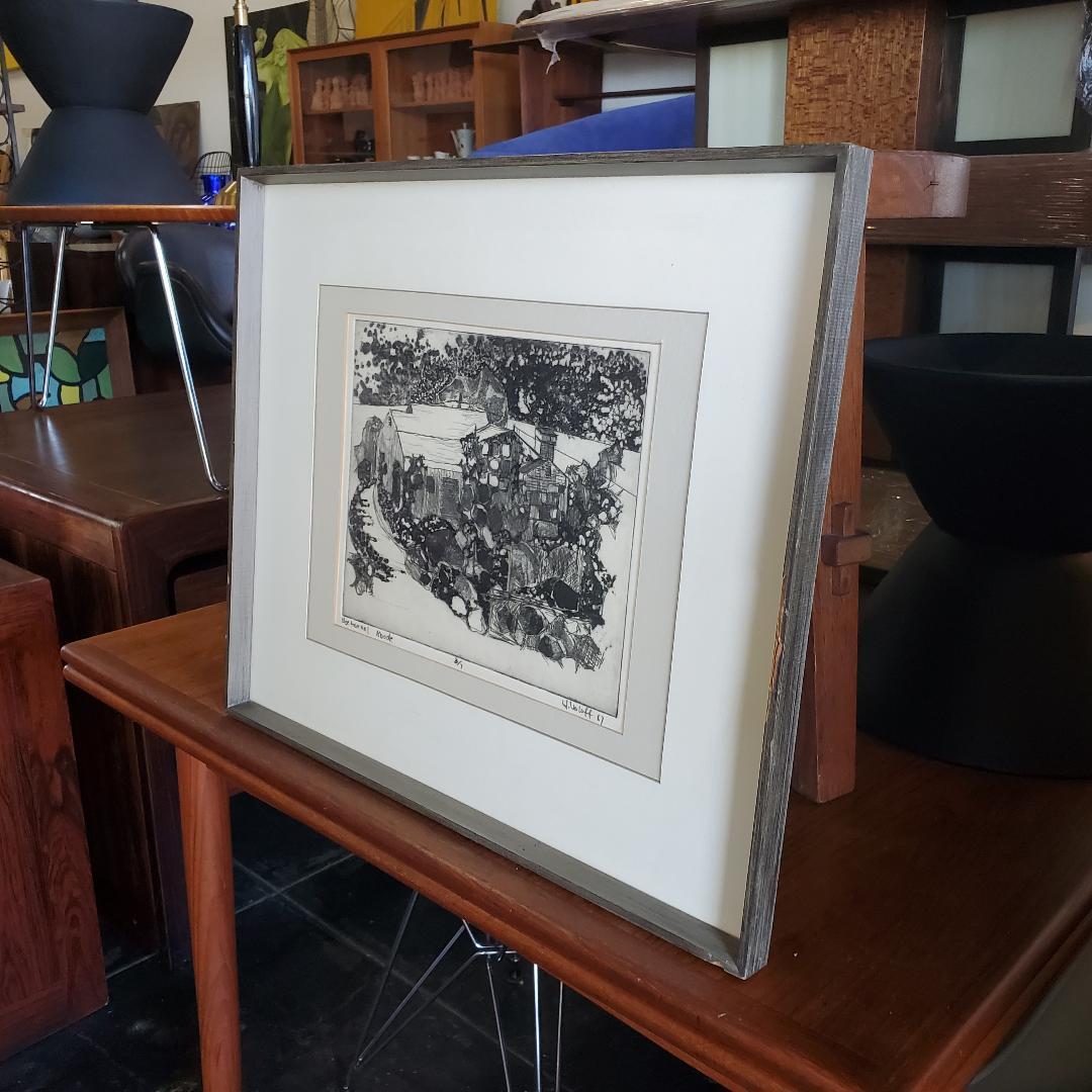 American 1967 Etching Titled, Dated, Signed 