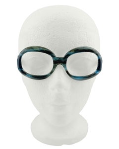 1967 Filos Christian Blue and Grey Marble Eyewear Frames