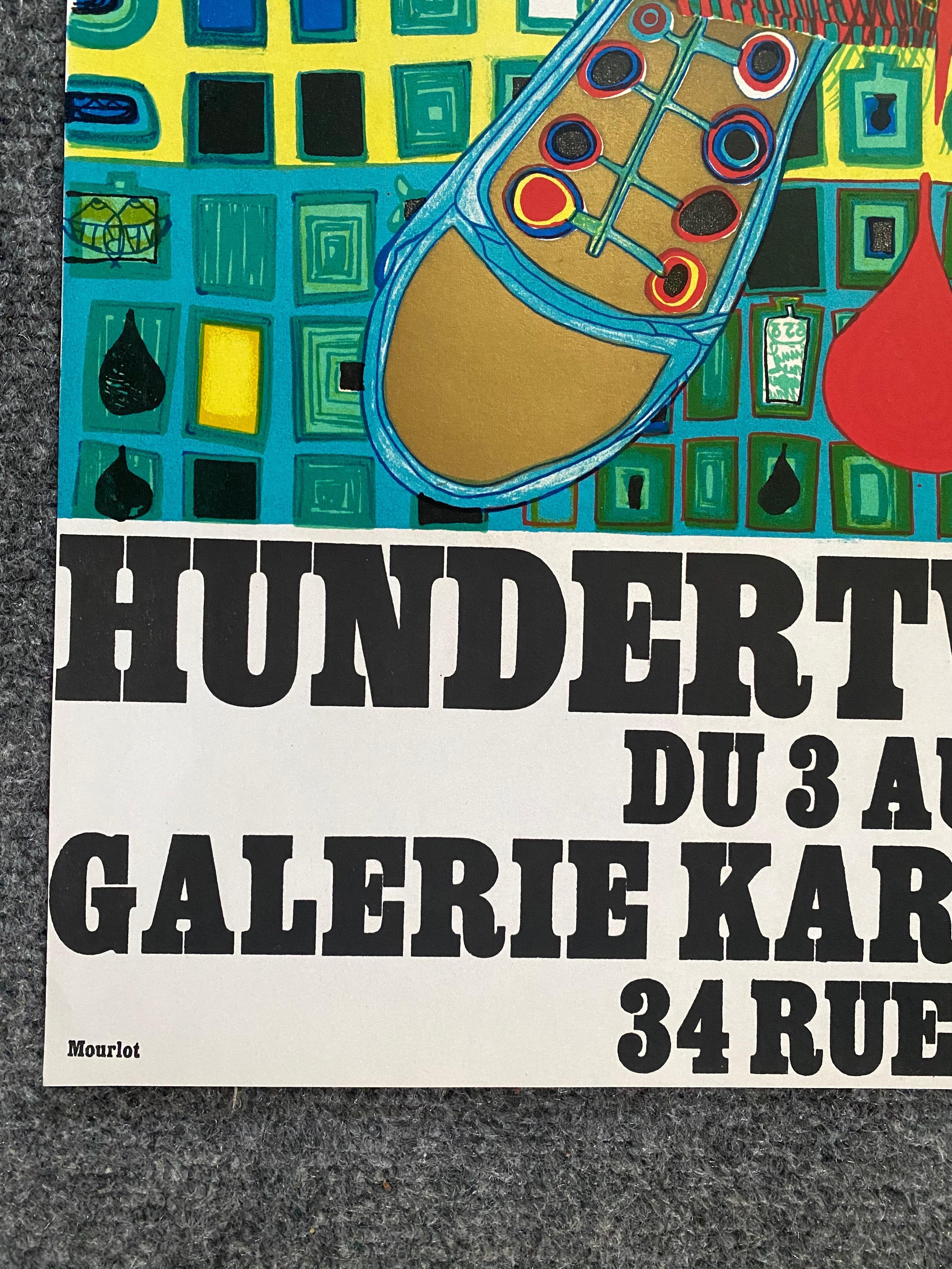 French 1967 Friedensreich Hundertwasser Exhibition Print By Mourlot For Sale