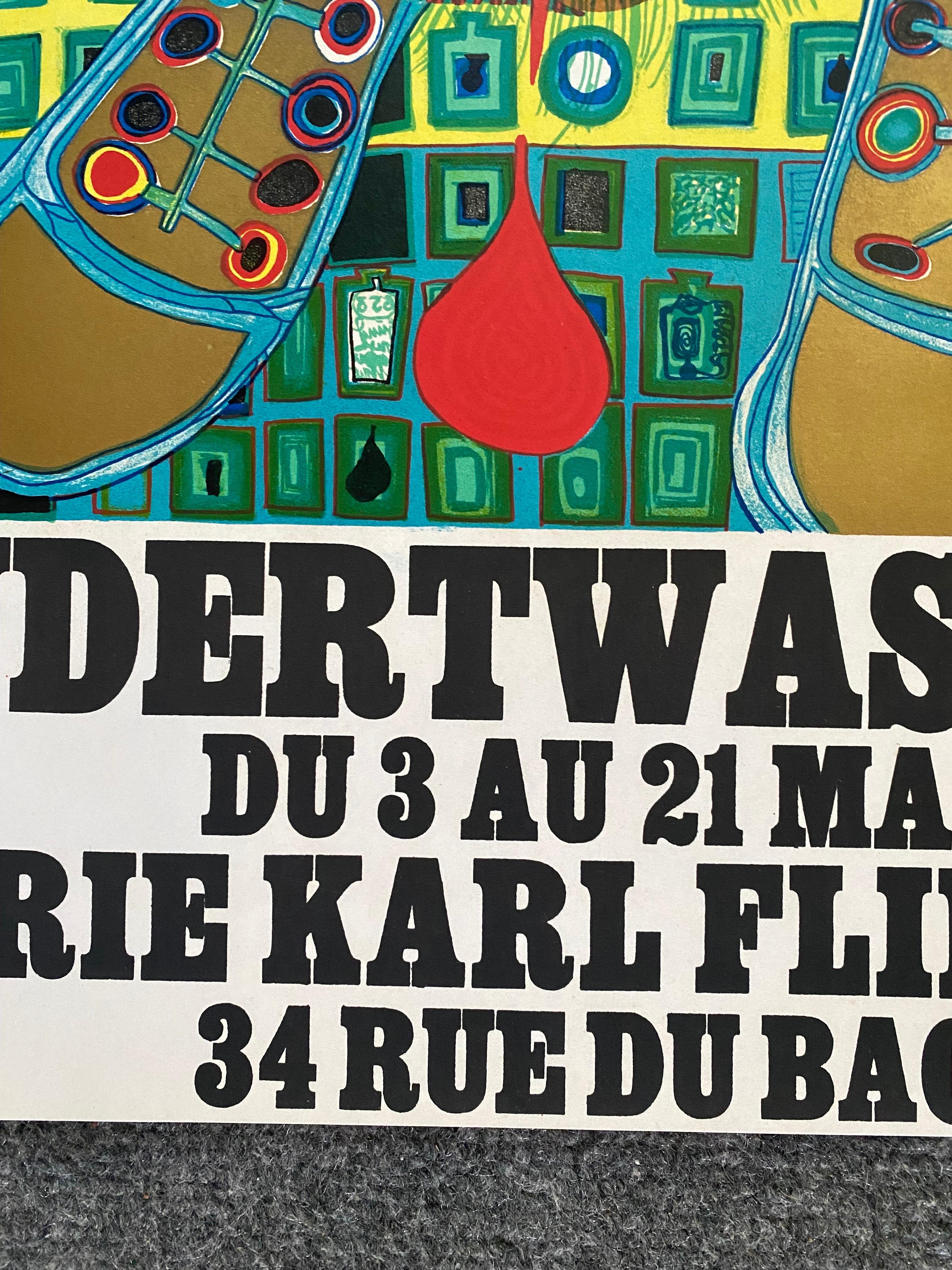 1967 Friedensreich Hundertwasser Ausstellungsdruck von Mourlot (Französisch) im Angebot