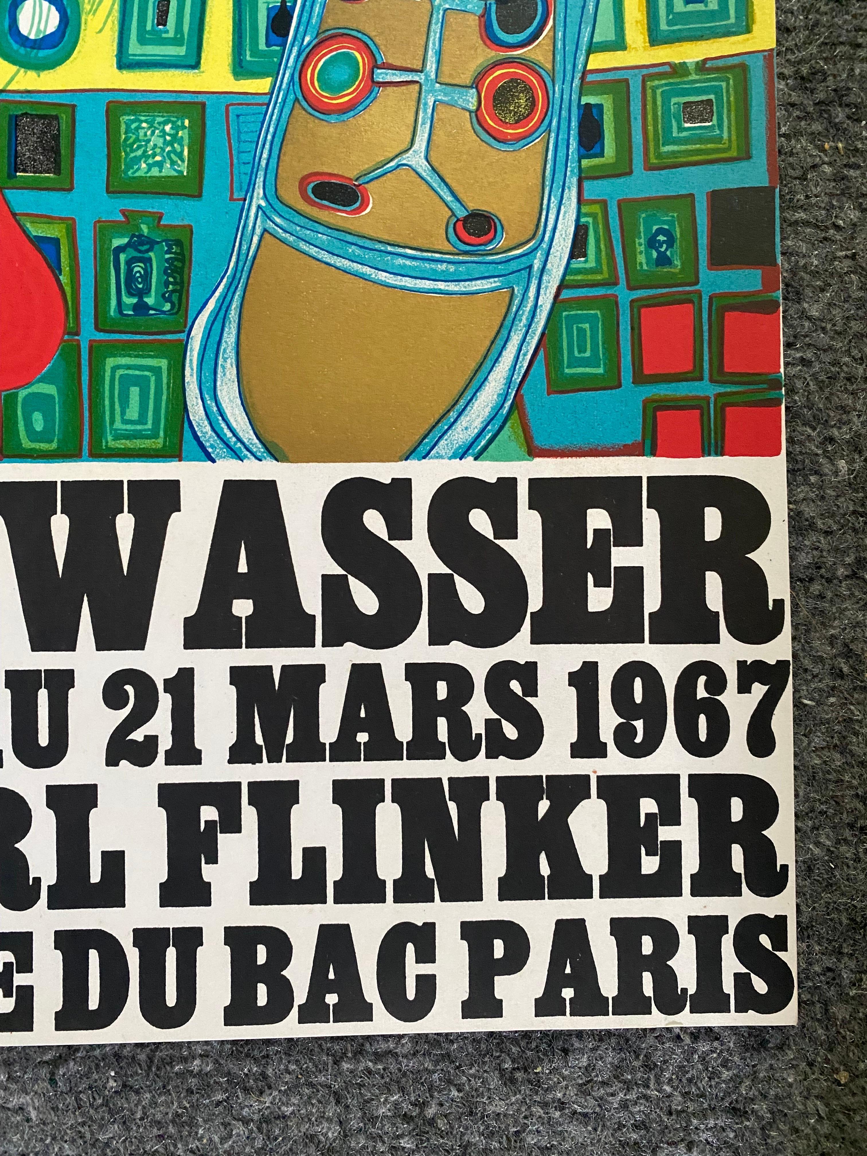 Mid-20th Century 1967 Friedensreich Hundertwasser Exhibition Print By Mourlot For Sale