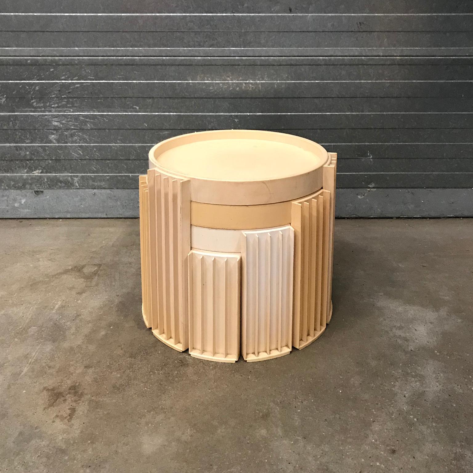 This tables are part of the private collection of Casey Godrie and is situated in his private house. 
Ask him for competitive shipping quotes. His incredible Dune Villa, Amsterdam Beach, check last two pictures of this listing or  find more details