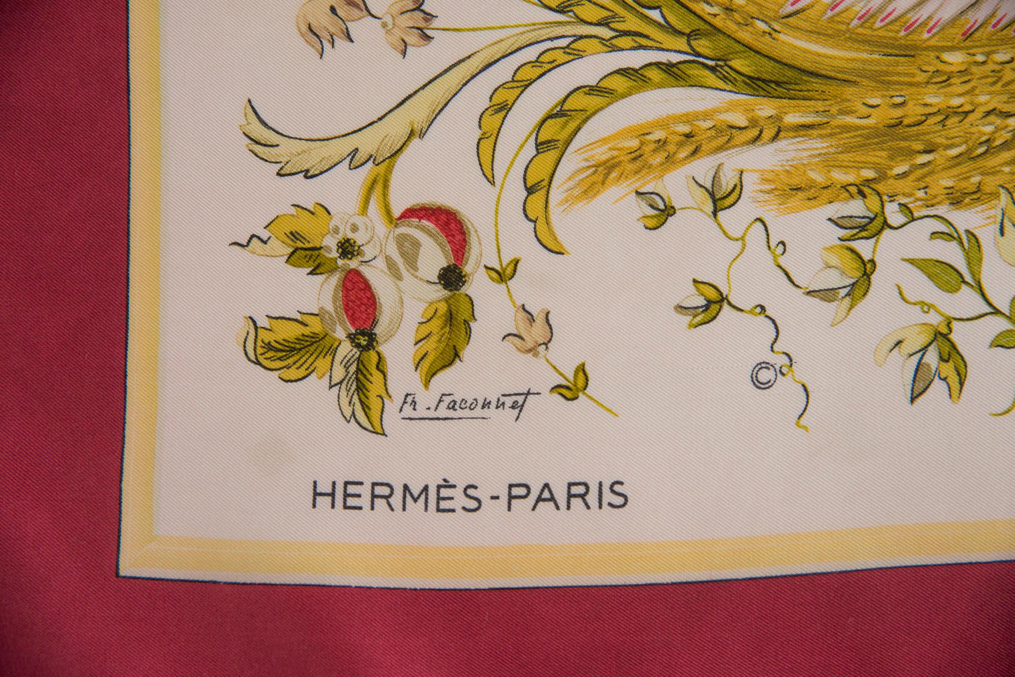 1967 Hermès - Echarpe en sergé de soie 
