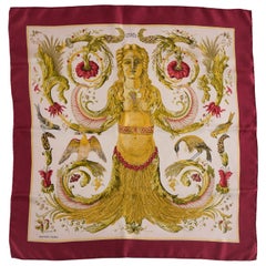 1967 Hermès "Ceres" Silk Twill Carre Scarf
