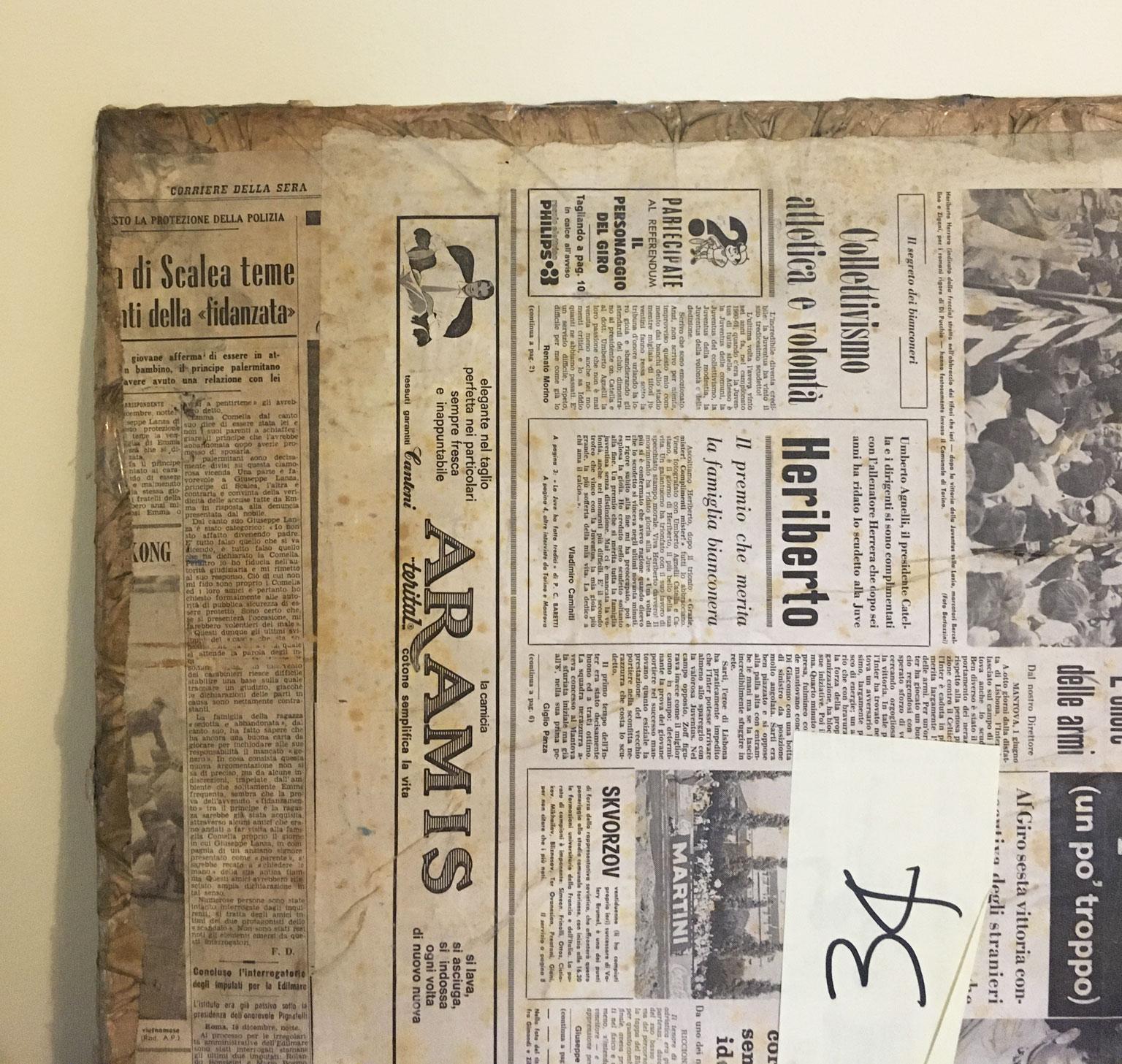 1967 Italy Abstract Painting and Mixed Media Collage by Ermete Lancini For Sale 8