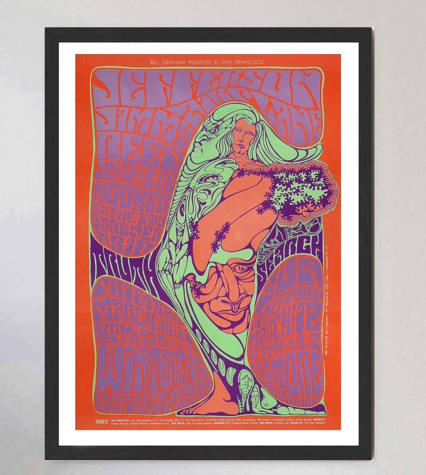Americano 1967 Jefferson Airplane - Fillmore Auditorium Poster originale d'epoca in vendita