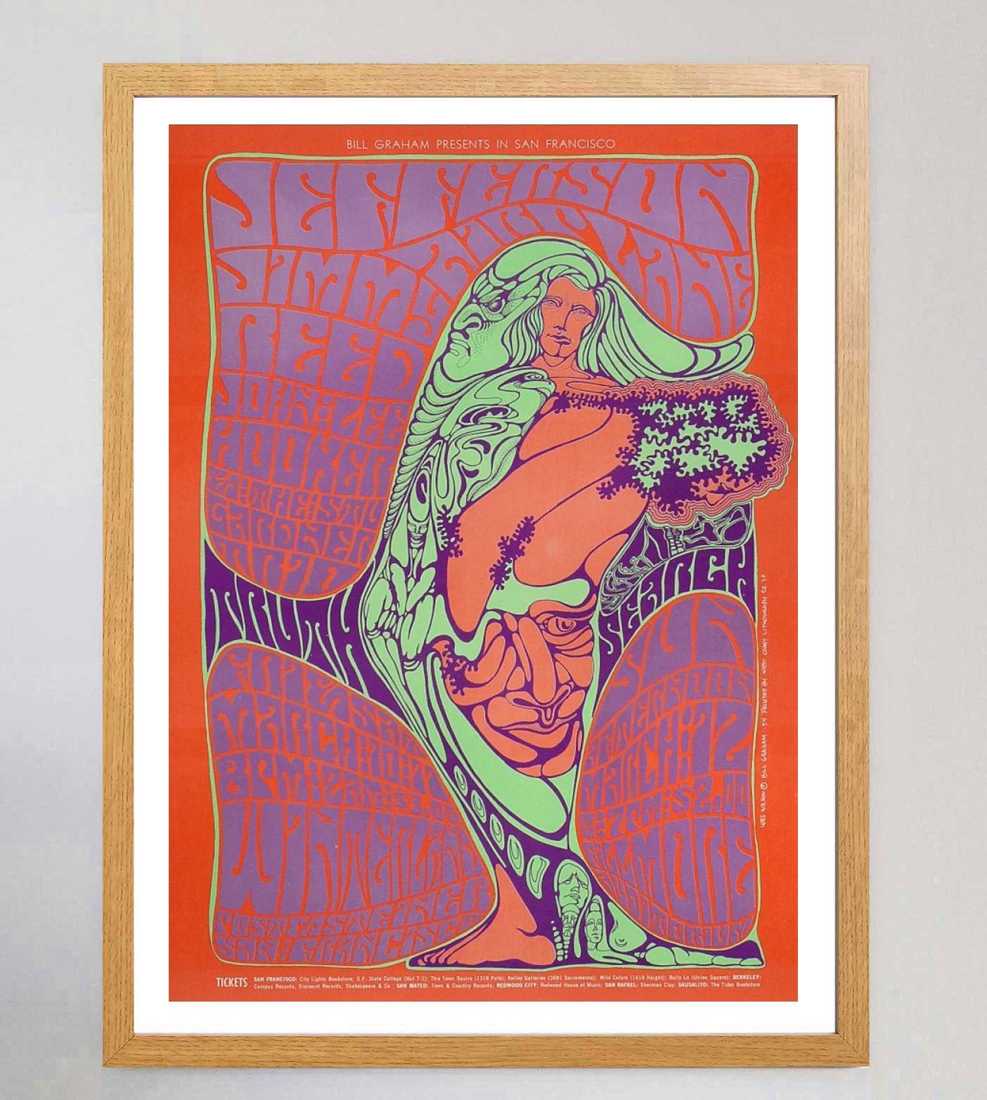 1967 Jefferson Airplane - Fillmore Auditorium Poster originale d'epoca In condizioni buone in vendita a Winchester, GB