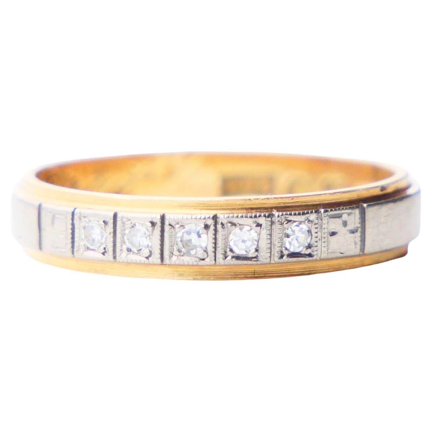 1967 Nordic Alliance Wedding Ring Diamonds solid 18K Gold ØUS6.25/ 3.1gr For Sale