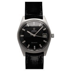 1967 Omega Geneve Vintage Mens Cal. 565 Automatic Watch with Black Dial - SS