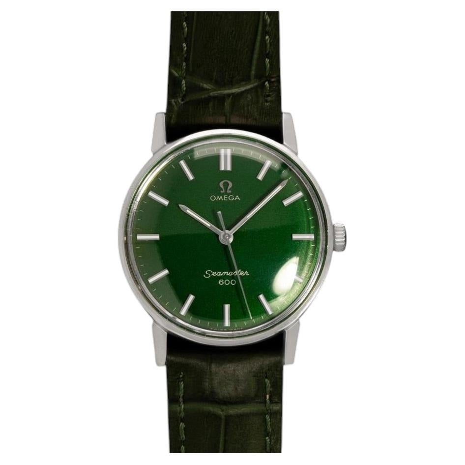 1967 Omega Seamaster 600 Vintage Mens Handwound Emerald Green Dial Watch - SS