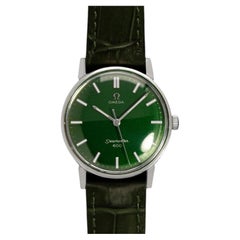 1967 Omega Seamaster 600 Vintage Mens Handwound Emerald Green Dial Watch - SS