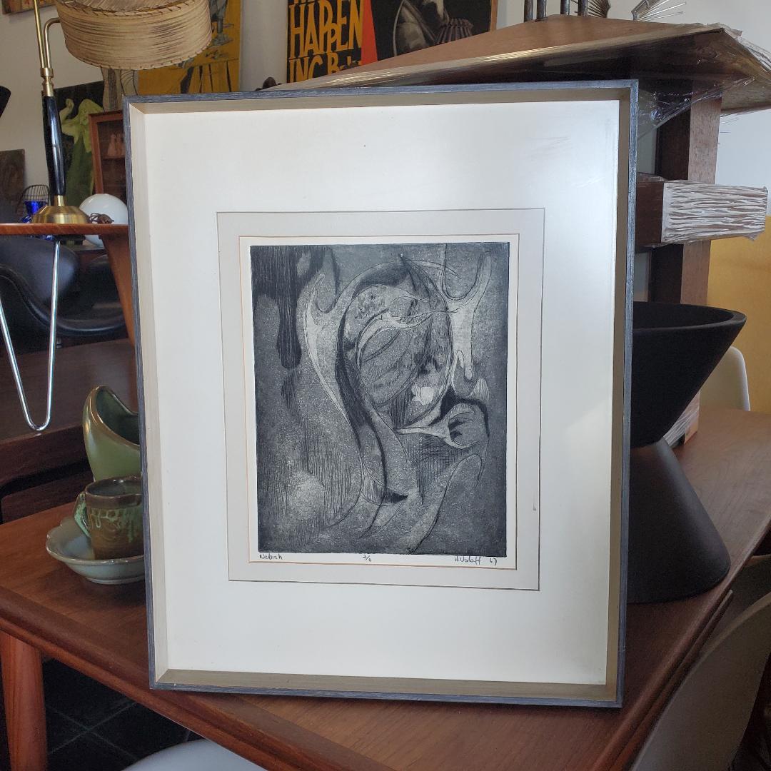 Vintage 1967 Original Etching Titled, Dated, Signed And Numbered 